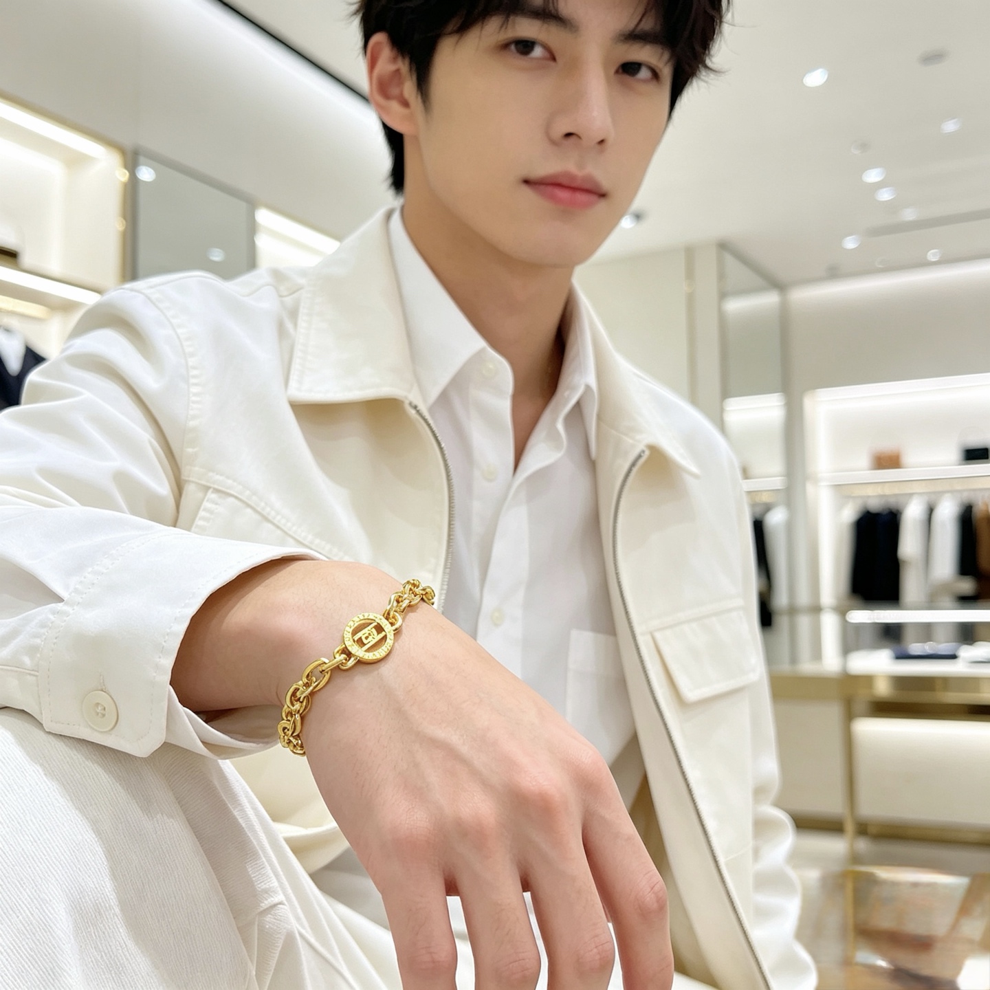 BVLGARI 復刻 圓牌鏈條手鍊 厚鏈設計 時尚款
