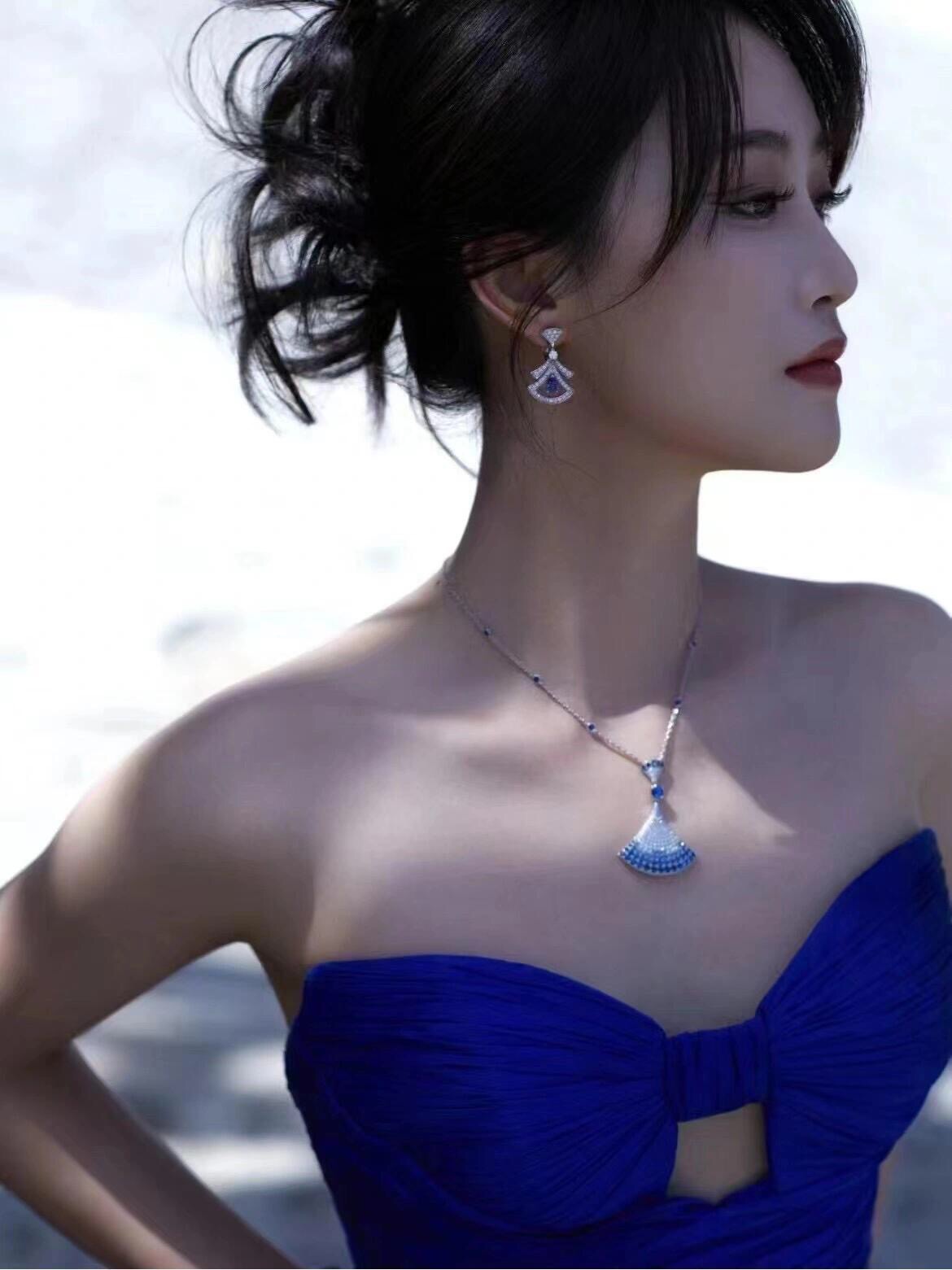 BVLGARI高仿女士耳環鑲鑽扇形設計優雅百搭款| 16 BVLGARI高仿女士耳環鑲鑽扇形設計優雅百搭款