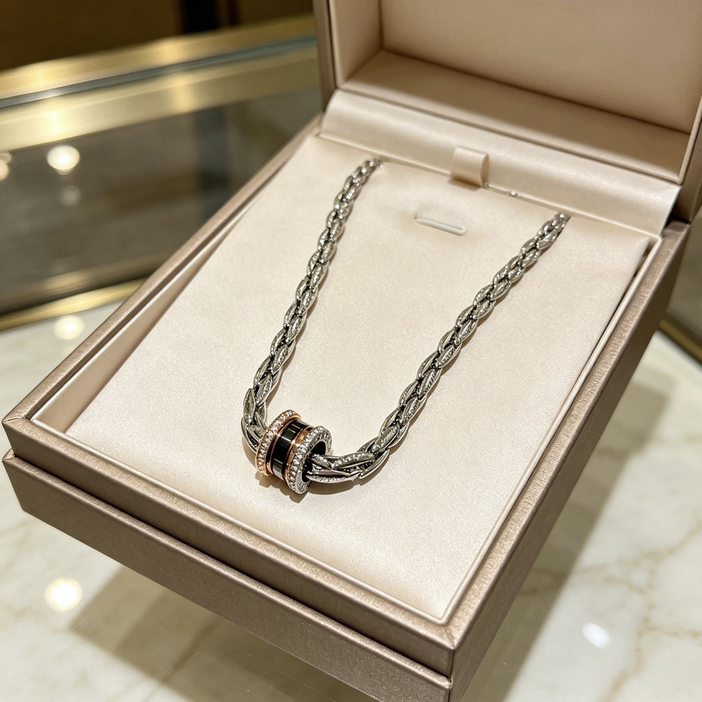 BVLGARI A貨 粗鏈項鍊 戒指吊墜設計 潮流個性款| 9 BVLGARI A貨 粗鏈項鍊 戒指吊墜設計 潮流個性款
