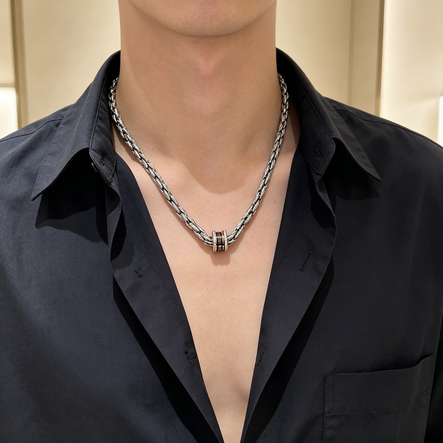 BVLGARI A貨 粗鏈項鍊 戒指吊墜設計 潮流個性款| 7 BVLGARI A貨 粗鏈項鍊 戒指吊墜設計 潮流個性款