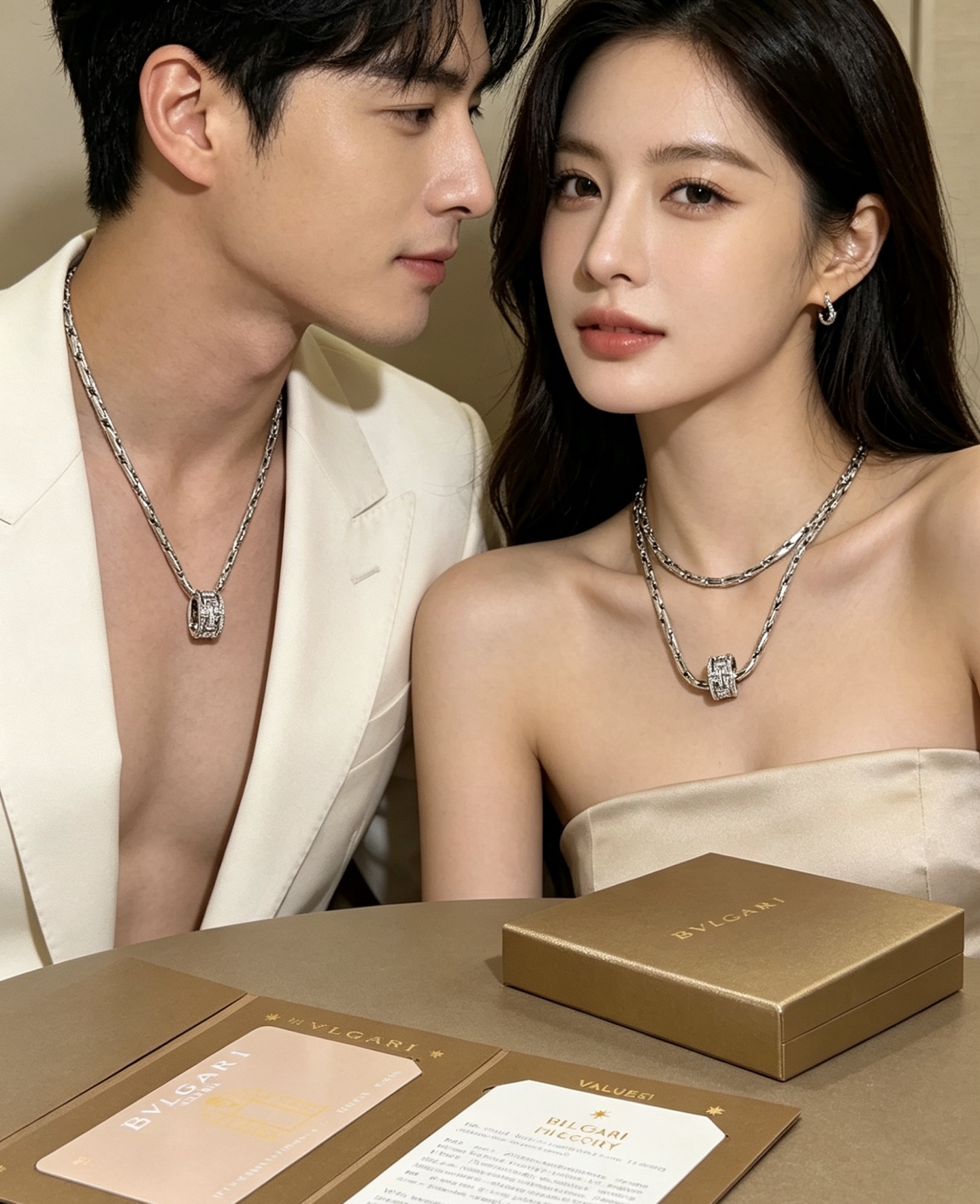 BVLGARI 一比一 滿鑽寬環項鍊 雙圈吊墜設計 高級款| 13 BVLGARI 一比一 滿鑽寬環項鍊 雙圈吊墜設計 高級款