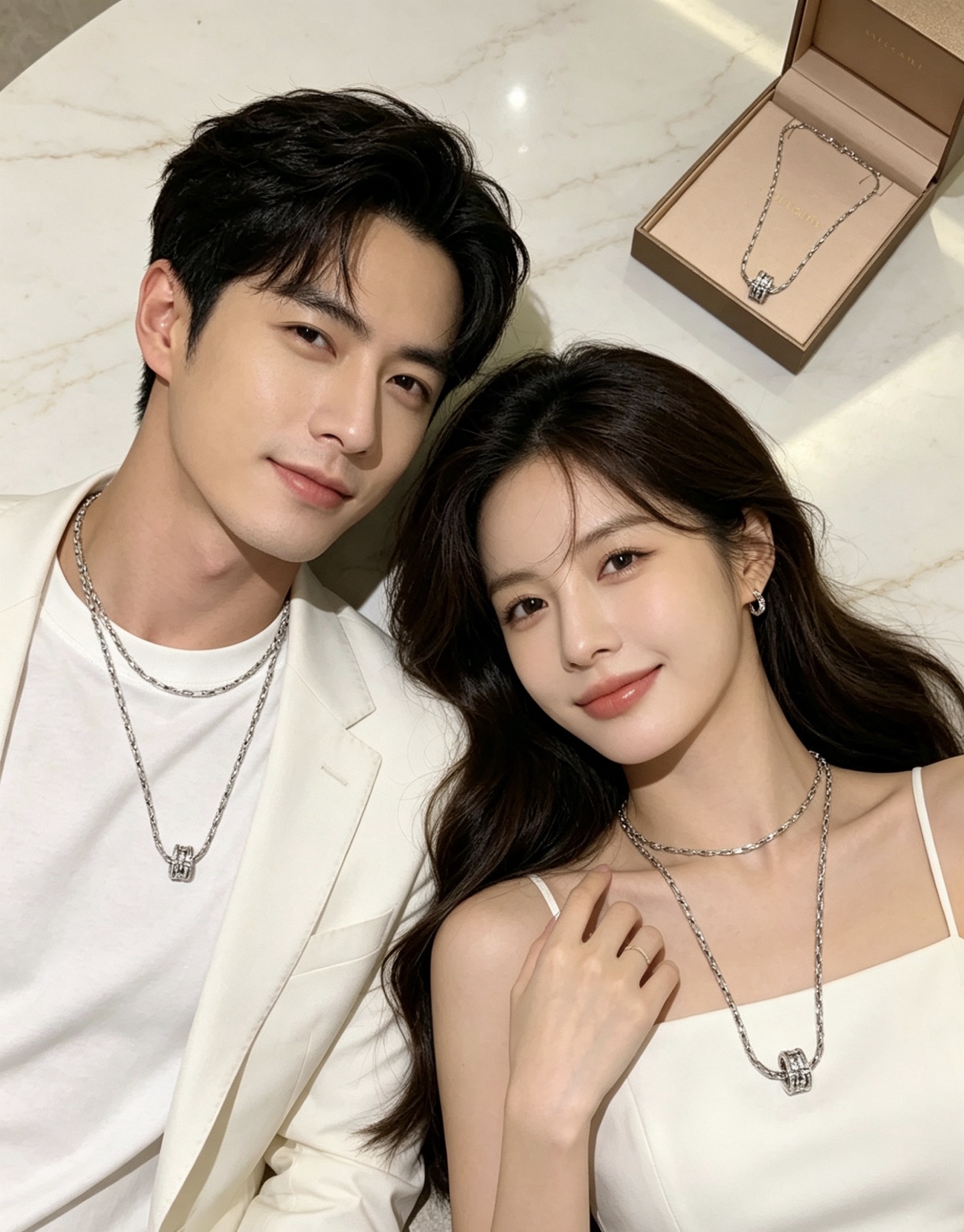 BVLGARI 一比一 滿鑽寬環項鍊 雙圈吊墜設計 高級款| 8 BVLGARI 一比一 滿鑽寬環項鍊 雙圈吊墜設計 高級款