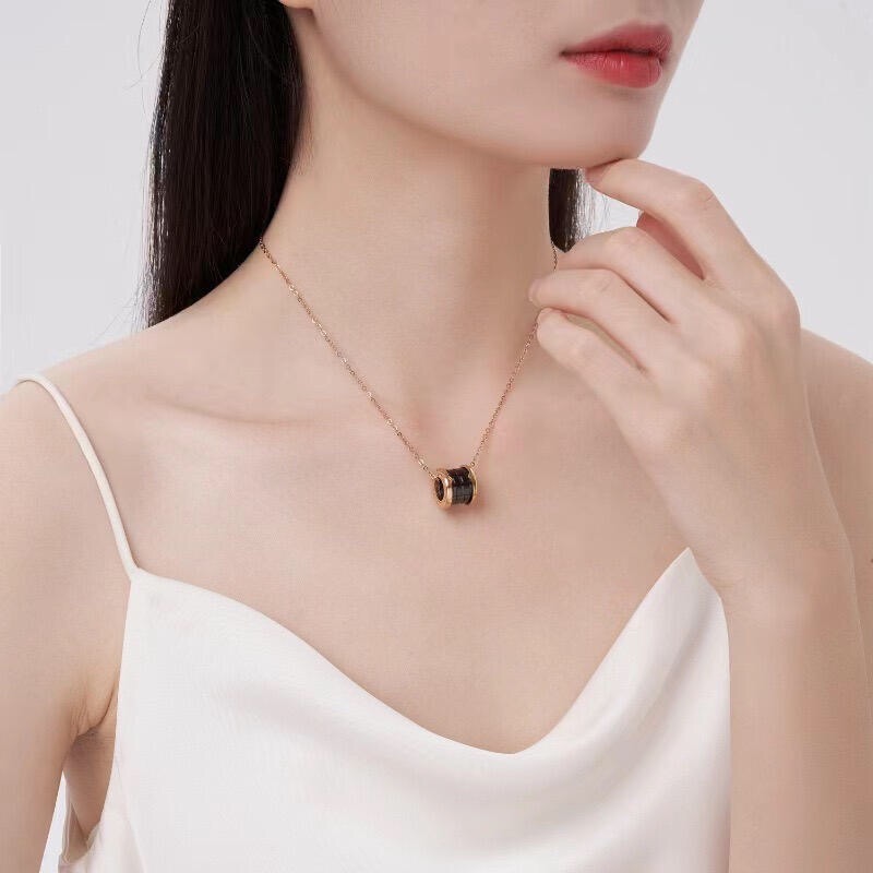 BVLGARI 高仿 黑色陶瓷圓環項鍊 鏈條設計 經典款| 10 BVLGARI 高仿 黑色陶瓷圓環項鍊 鏈條設計 經典款