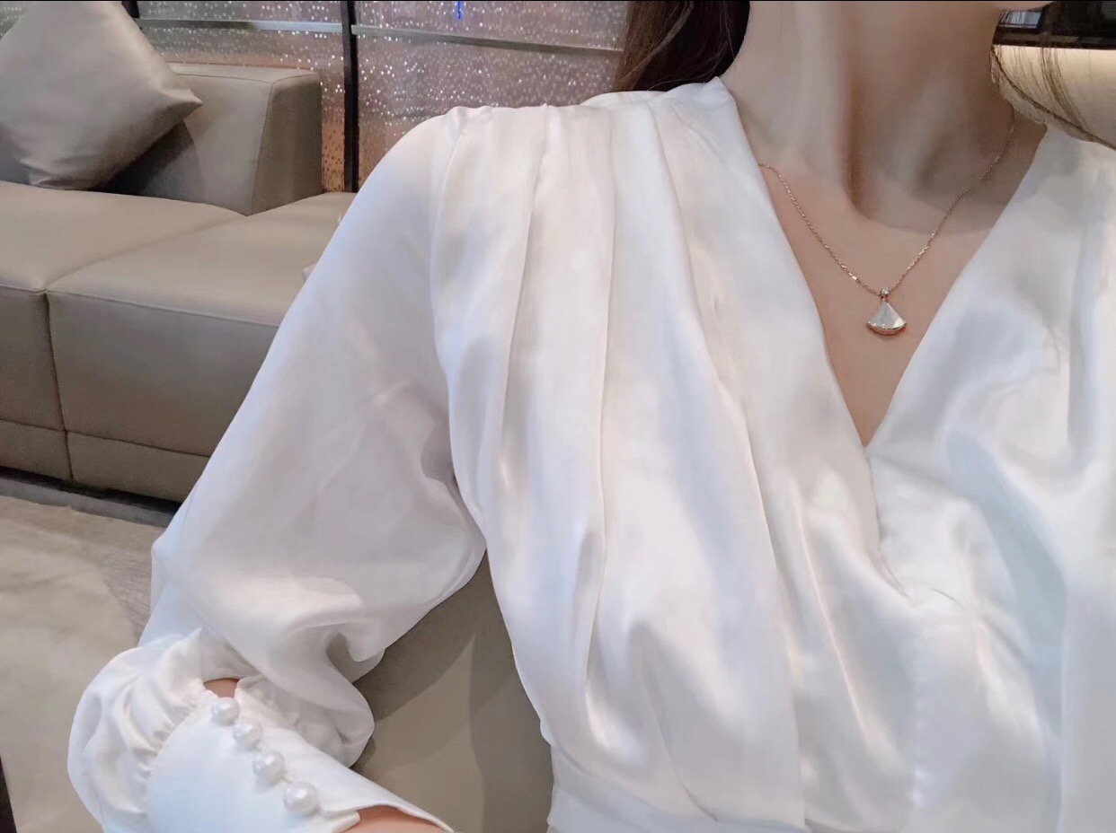 BVLGARI 復刻 扇形母貝項鍊 玫瑰金吊墜 氣質款| 6 BVLGARI 復刻 扇形母貝項鍊 玫瑰金吊墜 氣質款