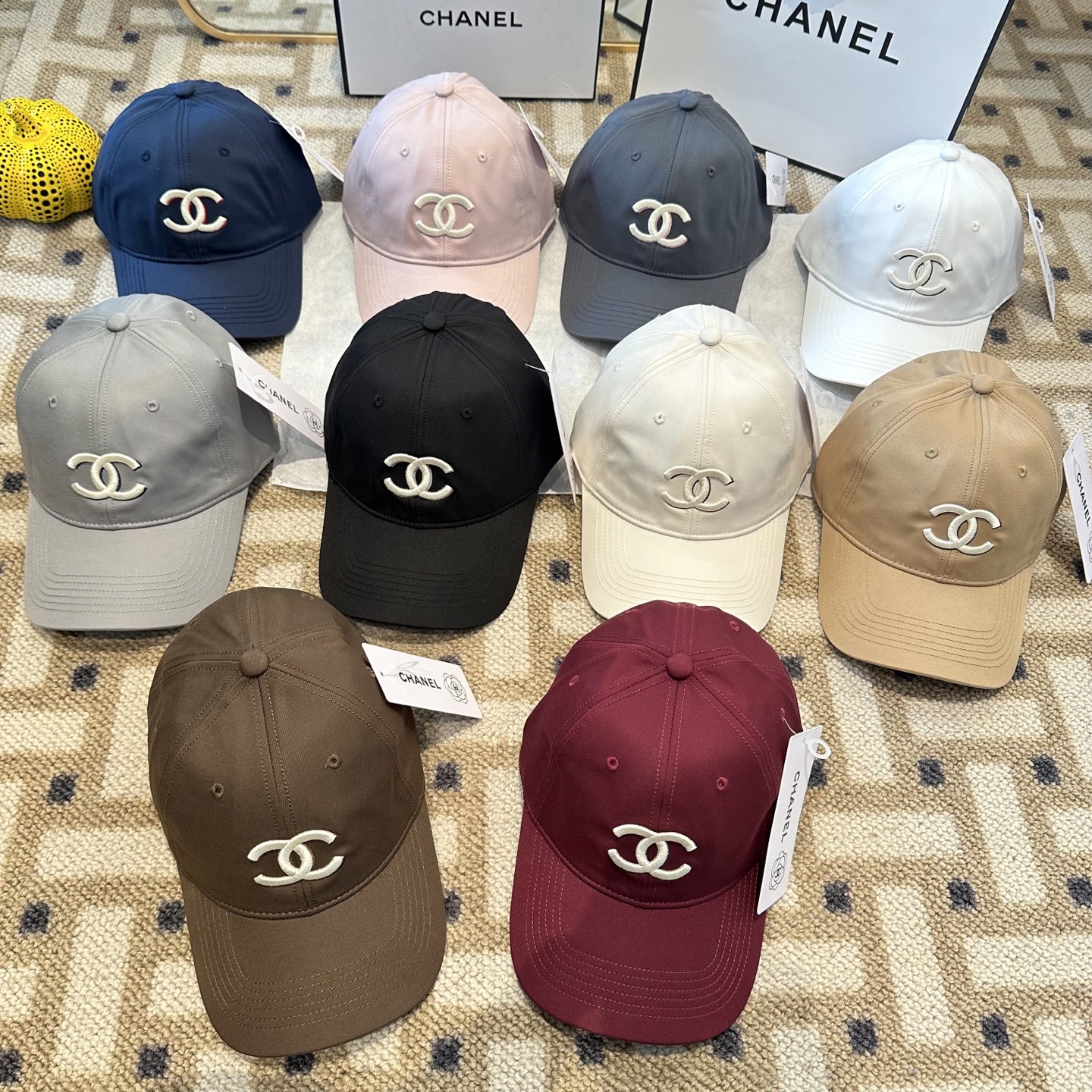 Chanel高仿棒球帽男女款黑色經典雙C刺繡百搭潮流款