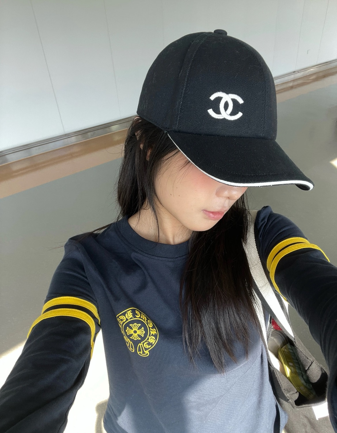 Chanel高仿棒球帽男女款黑色刺繡雙C經典簡約百搭款