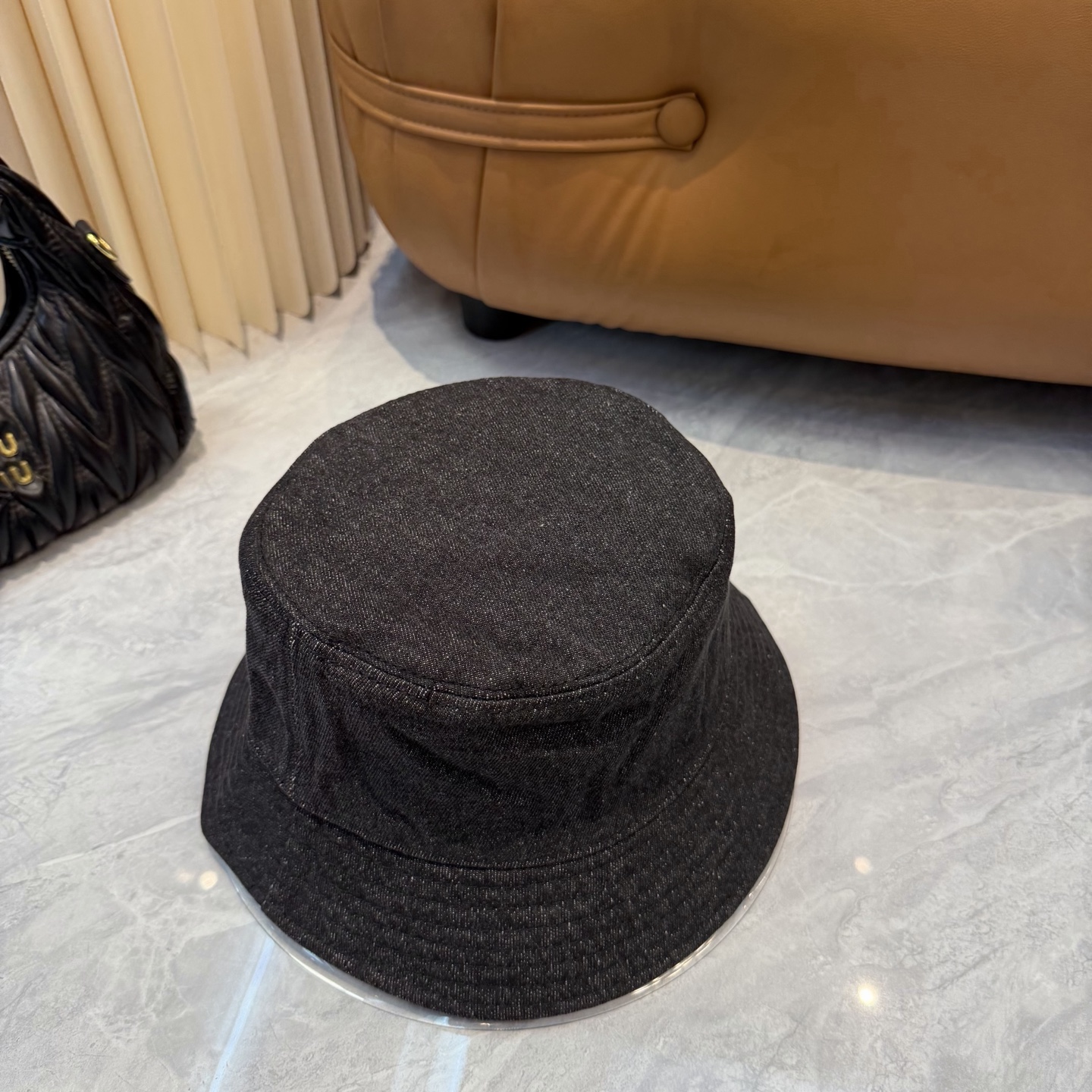 Chanel高仿漁夫帽男女款深灰牛仔風刺繡Logo百搭款| 13 Chanel高仿漁夫帽男女款深灰牛仔風刺繡Logo百搭款