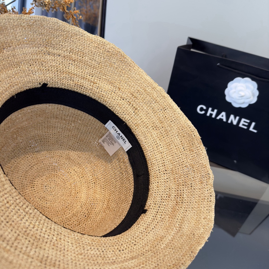 Chanel高仿草編漁夫帽女夏季防曬透氣小香風度假百搭款| 8 Chanel高仿草編漁夫帽女夏季防曬透氣小香風度假百搭款