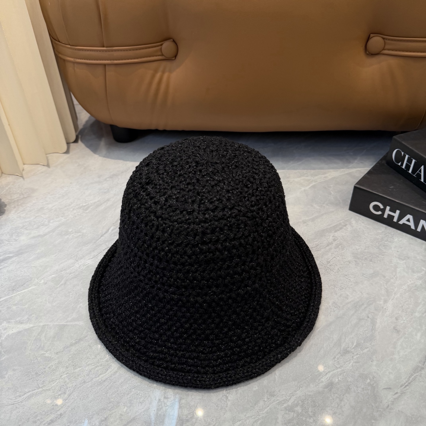 Chanel原單漁夫帽女款黑色粗織設計立體雙C時尚百搭款| 13 Chanel原單漁夫帽女款黑色粗織設計立體雙C時尚百搭款