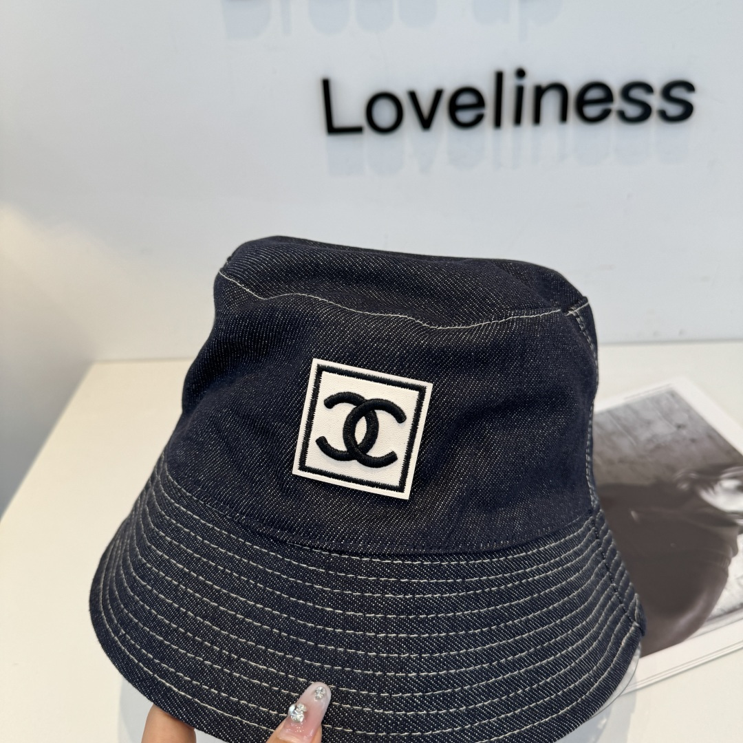 Chanel一比一漁夫帽牛仔面料方標設計休閒風男女百搭款| 13 Chanel一比一漁夫帽牛仔面料方標設計休閒風男女百搭款