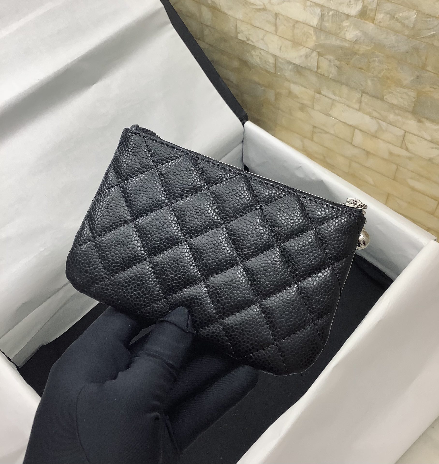 Chanel一比一菱格拉鍊零錢包女士款黑色經典雙C鏈條精品卡包| 10 Chanel一比一菱格拉鍊零錢包女士款黑色經典雙C鏈條精品卡包