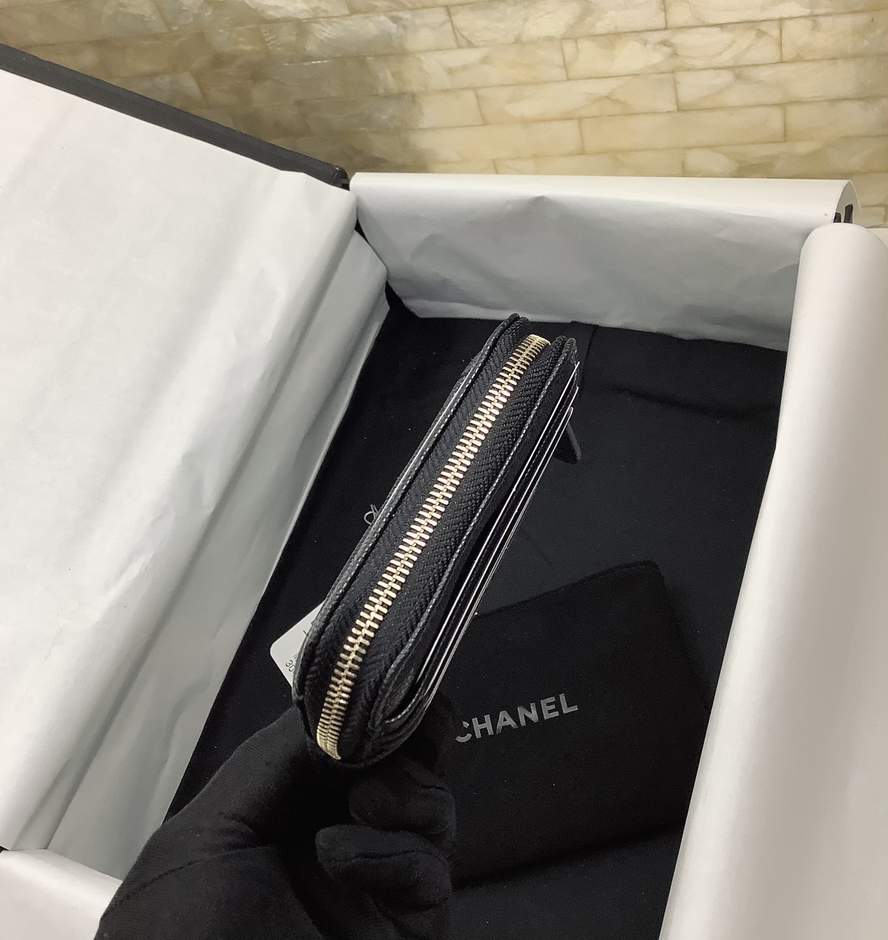 Chanel一比一菱格零錢包女士款黑色魚子醬皮迷你拉鍊卡包| 10 Chanel一比一菱格零錢包女士款黑色魚子醬皮迷你拉鍊卡包