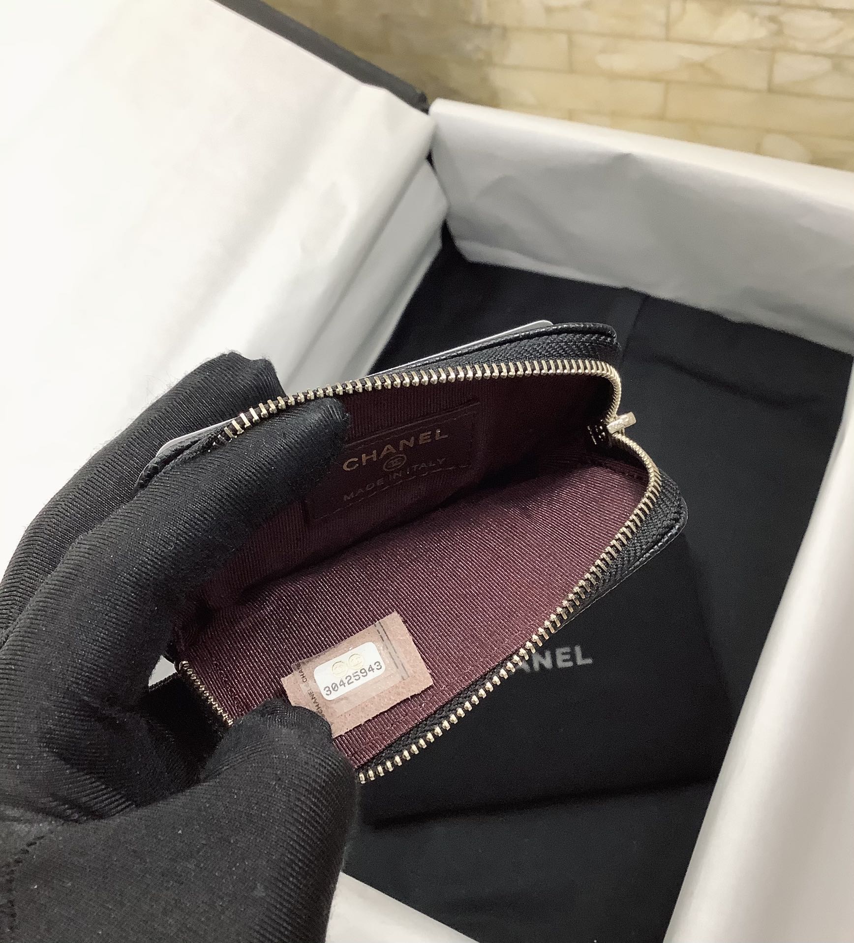 Chanel一比一菱格零錢包女士款黑色魚子醬皮迷你拉鍊卡包| 8 Chanel一比一菱格零錢包女士款黑色魚子醬皮迷你拉鍊卡包
