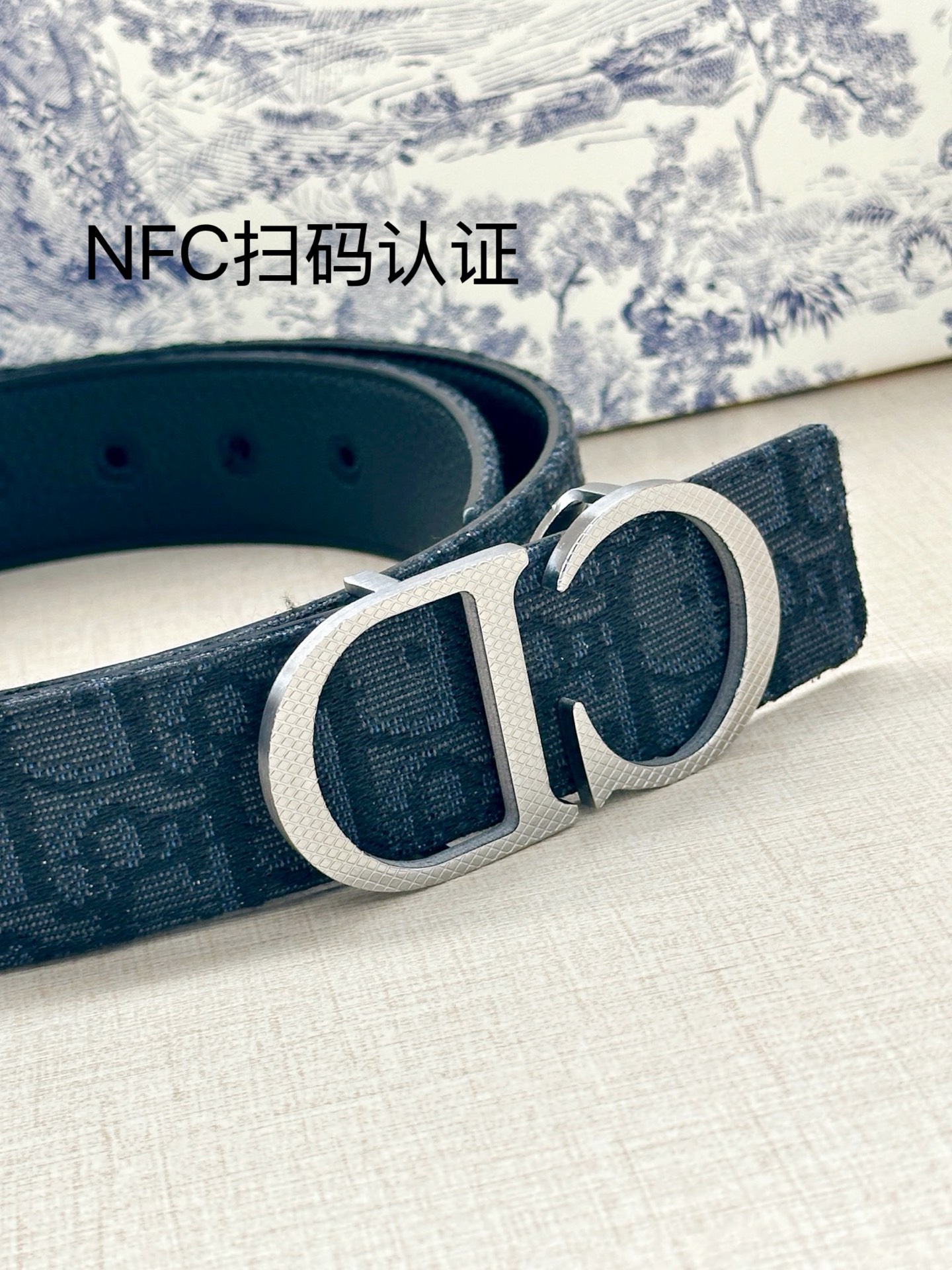 Dior原單男女款CD深色老花皮帶低調百搭通勤商務高級感設計款