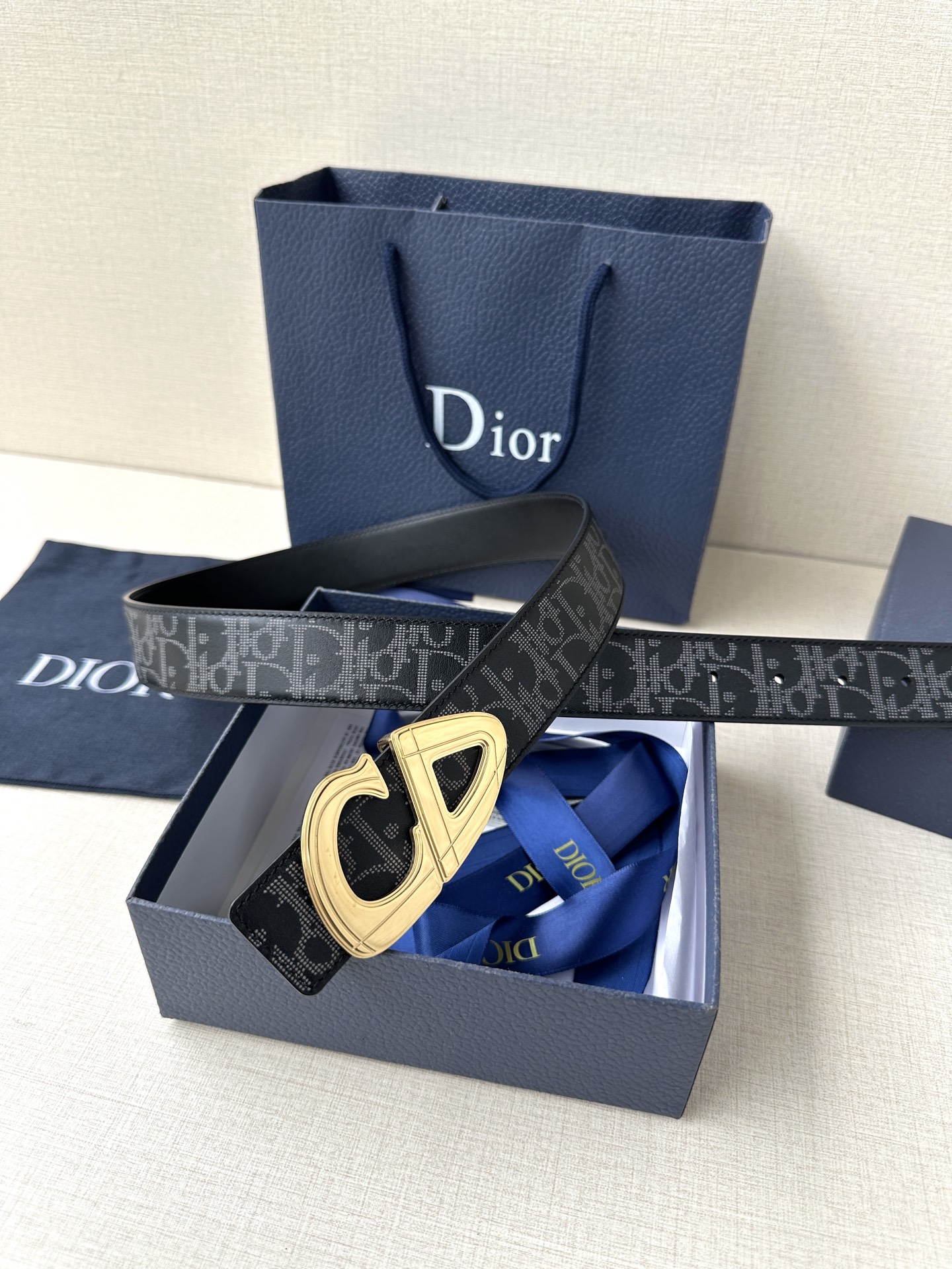 Dior高仿男女款CD滿版老花黑灰帆布皮帶潮流百搭低調奢華設計款| 9 Dior高仿男女款CD滿版老花黑灰帆布皮帶潮流百搭低調奢華設計款