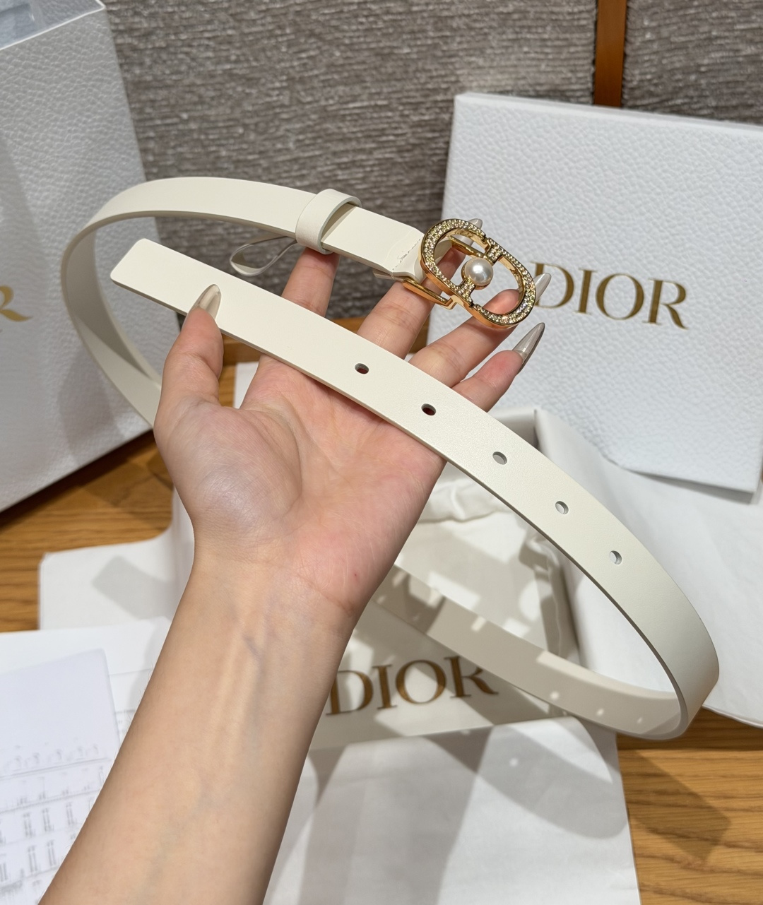 DiorA貨男女款CD藍白老花帆布皮帶黑扣設計休閒百搭時尚款| 12 DiorA貨男女款CD藍白老花帆布皮帶黑扣設計休閒百搭時尚款