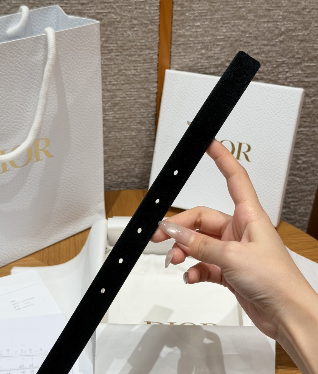 Dior高仿女士CD珍珠細腰帶黑色經典百搭優雅氣質時尚款