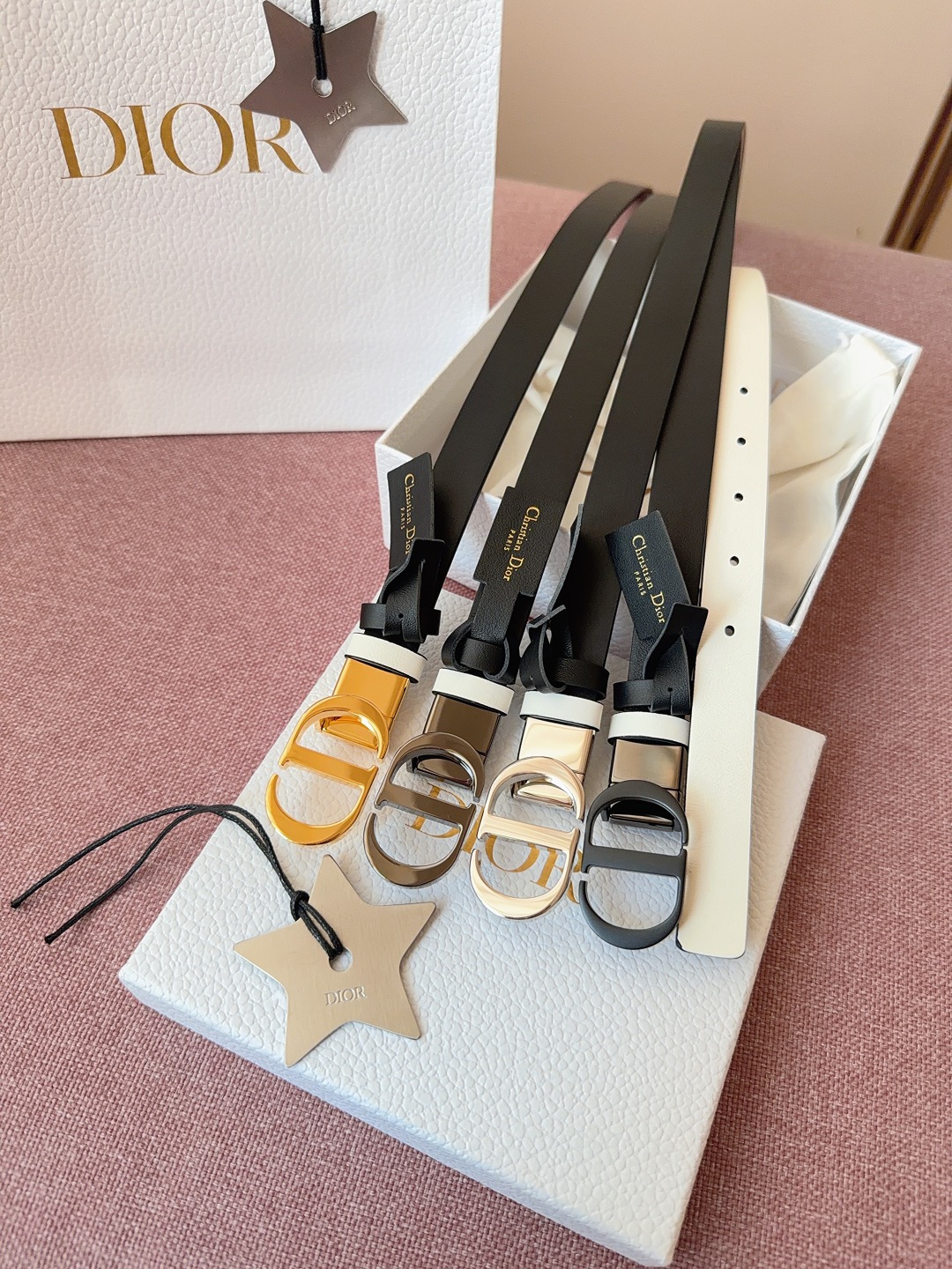 DiorA貨女士CD細腰帶黑色經典款簡約百搭日常穿搭款| 6 DiorA貨女士CD細腰帶黑色經典款簡約百搭日常穿搭款