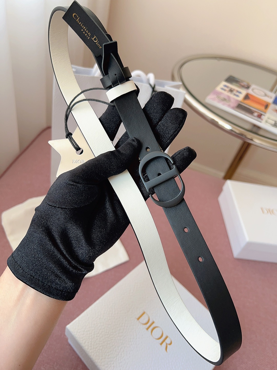 DiorA貨女士CD細腰帶黑色經典款簡約百搭日常穿搭款| 12 DiorA貨女士CD細腰帶黑色經典款簡約百搭日常穿搭款