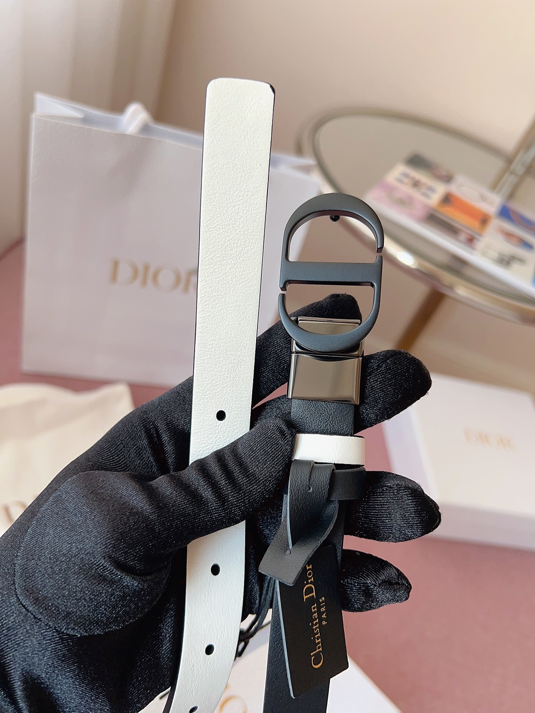 DiorA貨女士CD細腰帶黑色經典款簡約百搭日常穿搭款| 10 DiorA貨女士CD細腰帶黑色經典款簡約百搭日常穿搭款