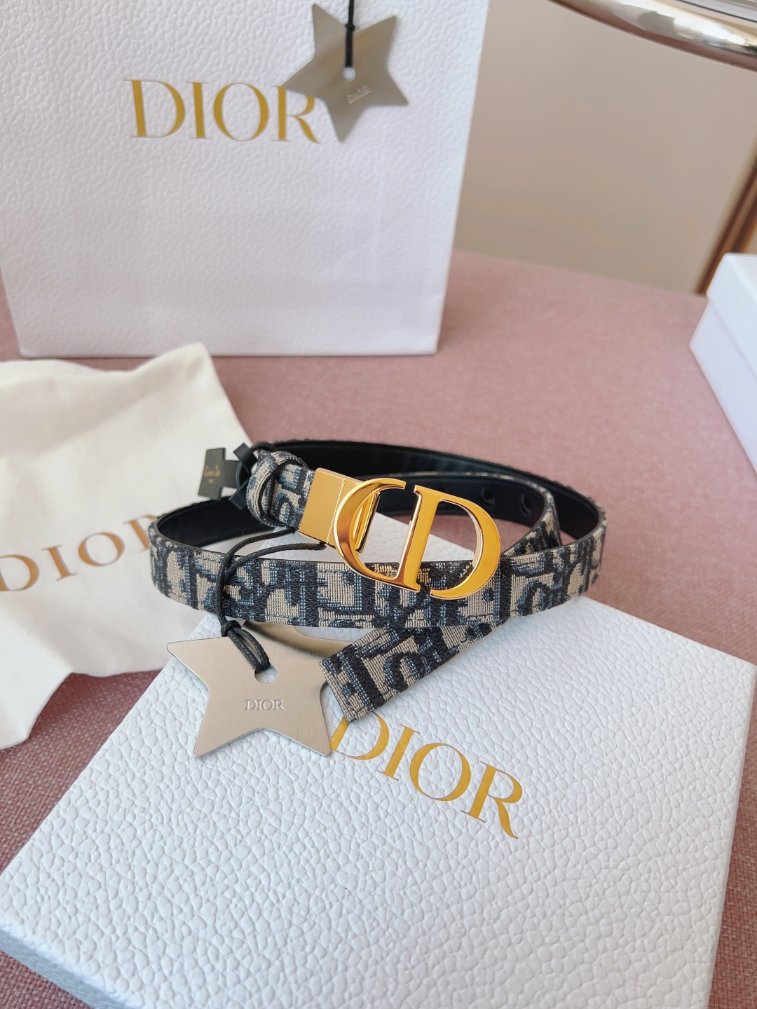 Dior一比一女士Oblique老花細腰帶雙面設計CD扣高級質感款| 14 Dior一比一女士Oblique老花細腰帶雙面設計CD扣高級質感款