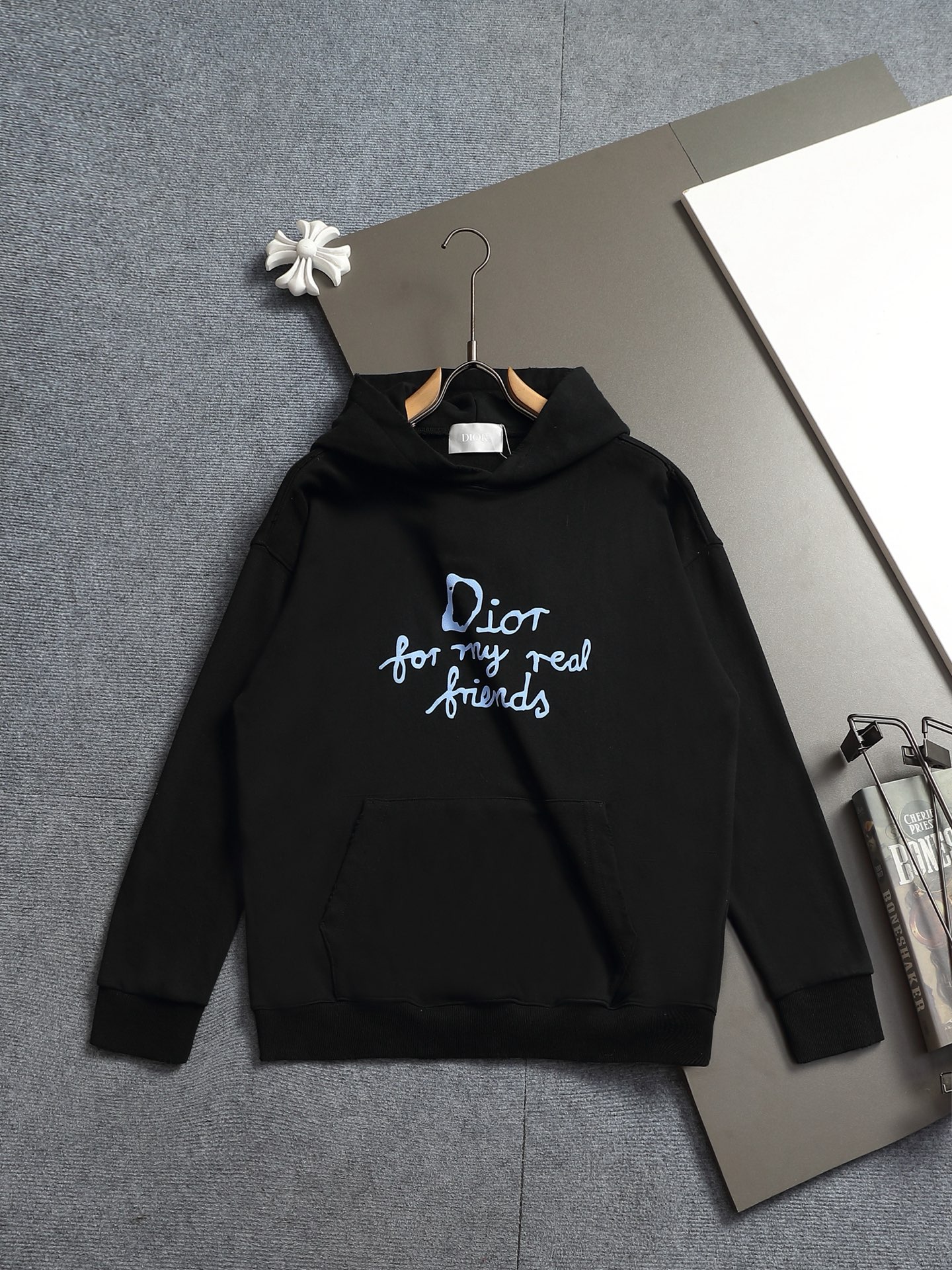 Dior A貨連帽衛衣 黑色字母印花經典百搭款
