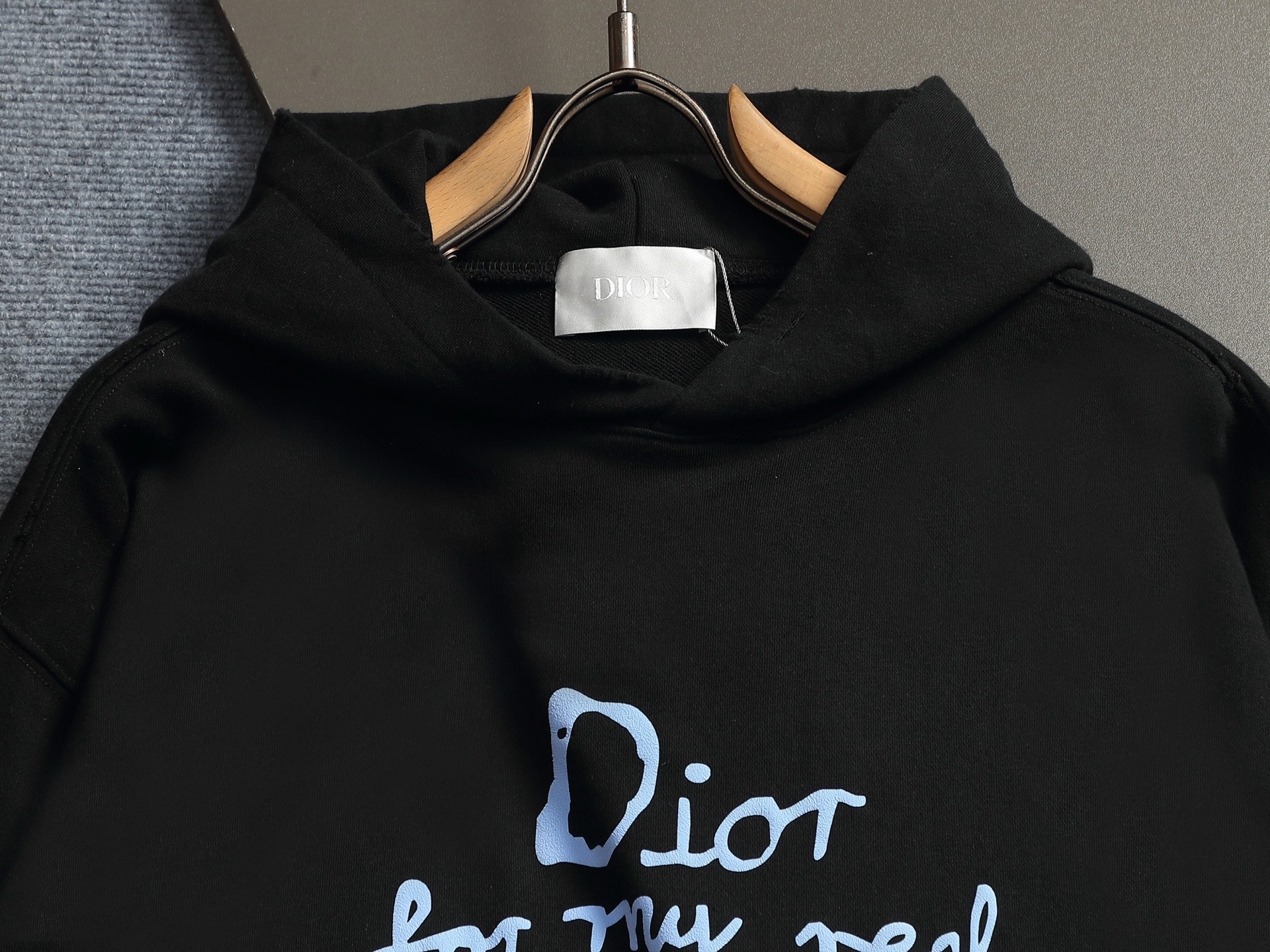 Dior A貨連帽衛衣 黑色字母印花經典百搭款