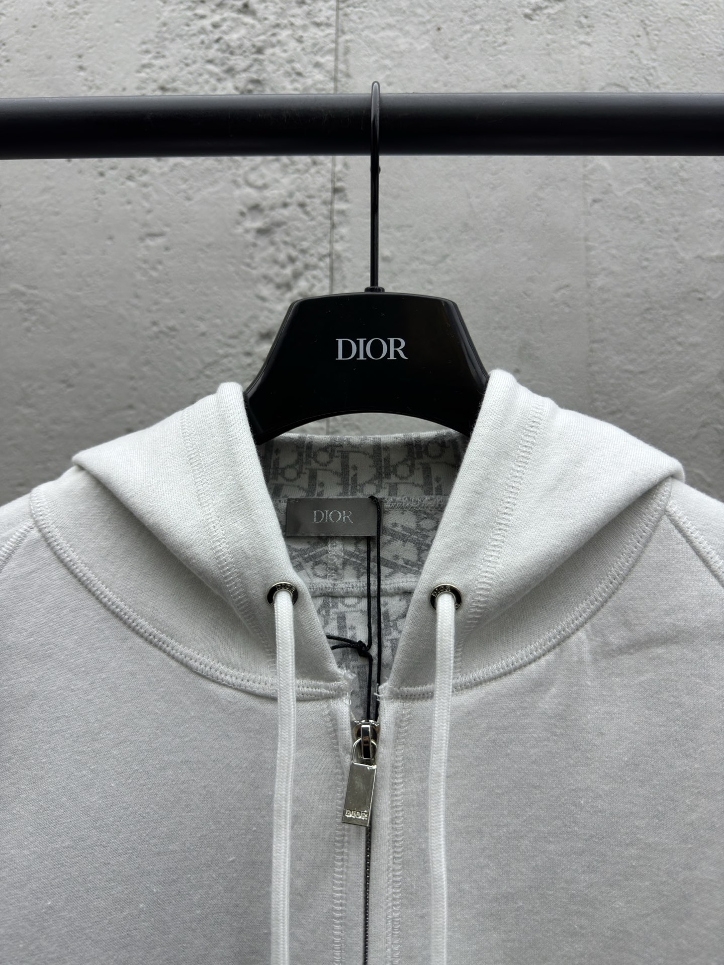 Dior 一比一連帽拉鍊衛衣 白色百搭外套| 13 Dior 一比一連帽拉鍊衛衣 白色百搭外套