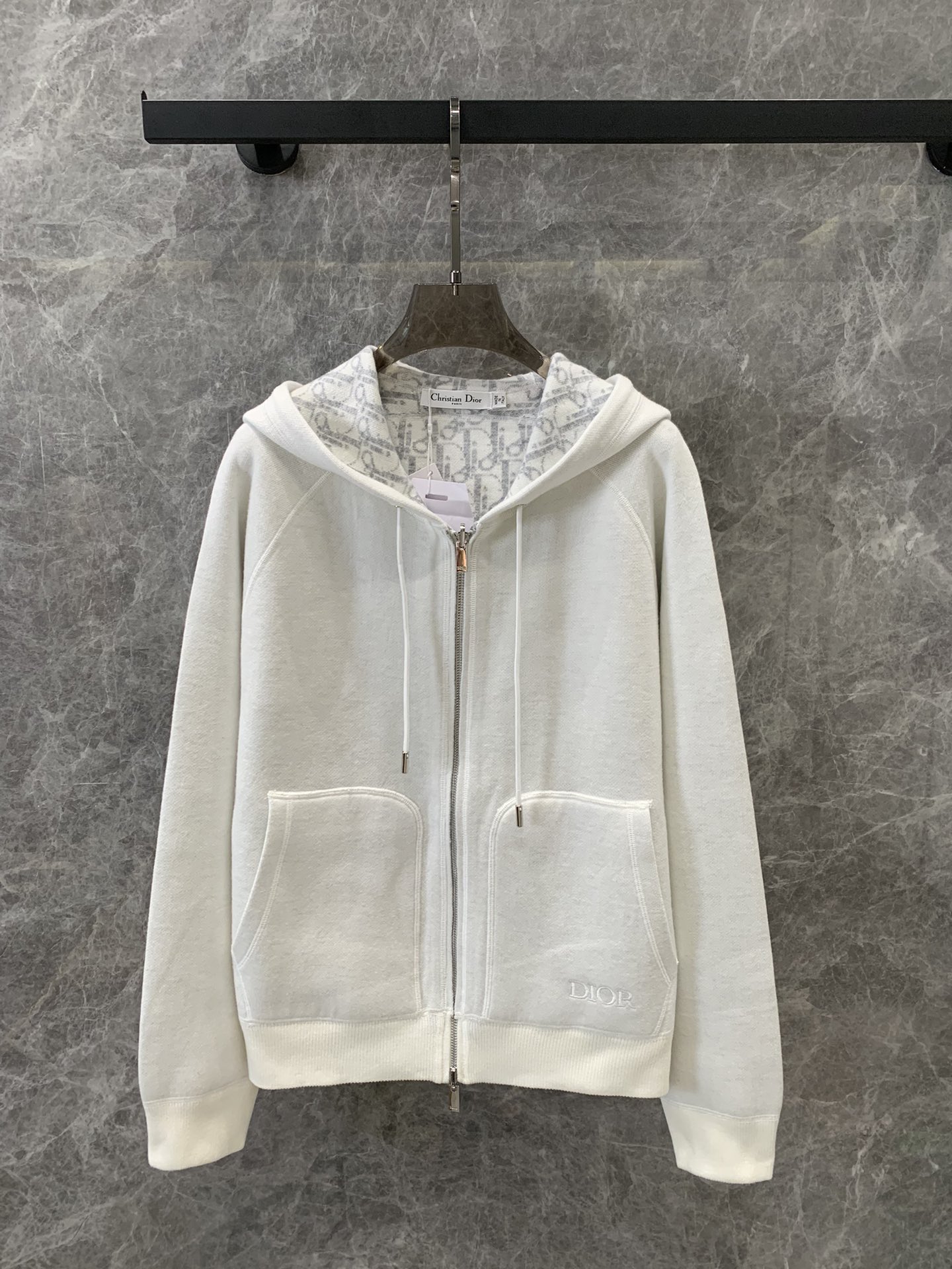 Dior 原單連帽開衫衛衣 滿版LOGO內襯款