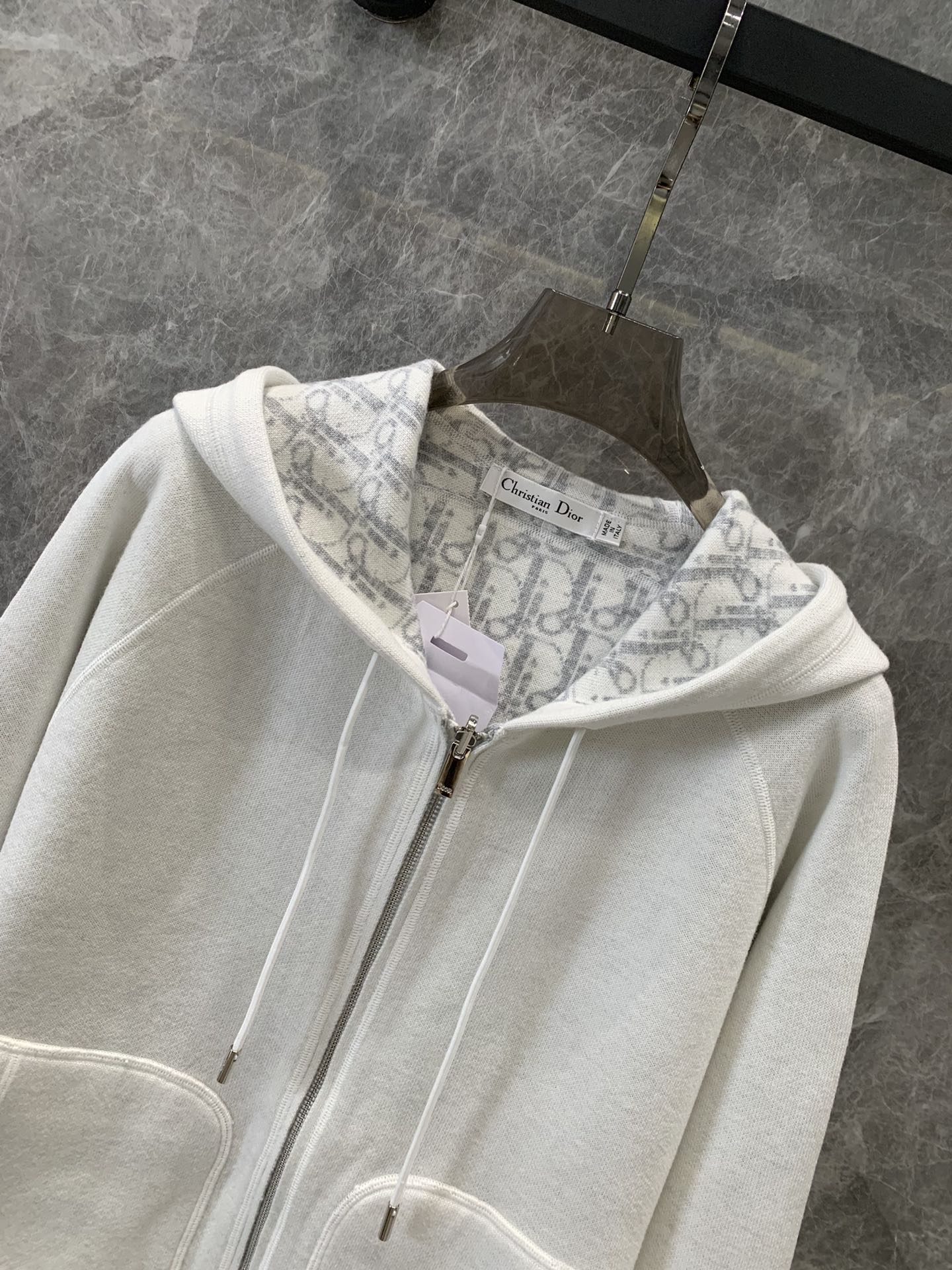 Dior 原單連帽開衫衛衣 滿版LOGO內襯款| 13 Dior 原單連帽開衫衛衣 滿版LOGO內襯款