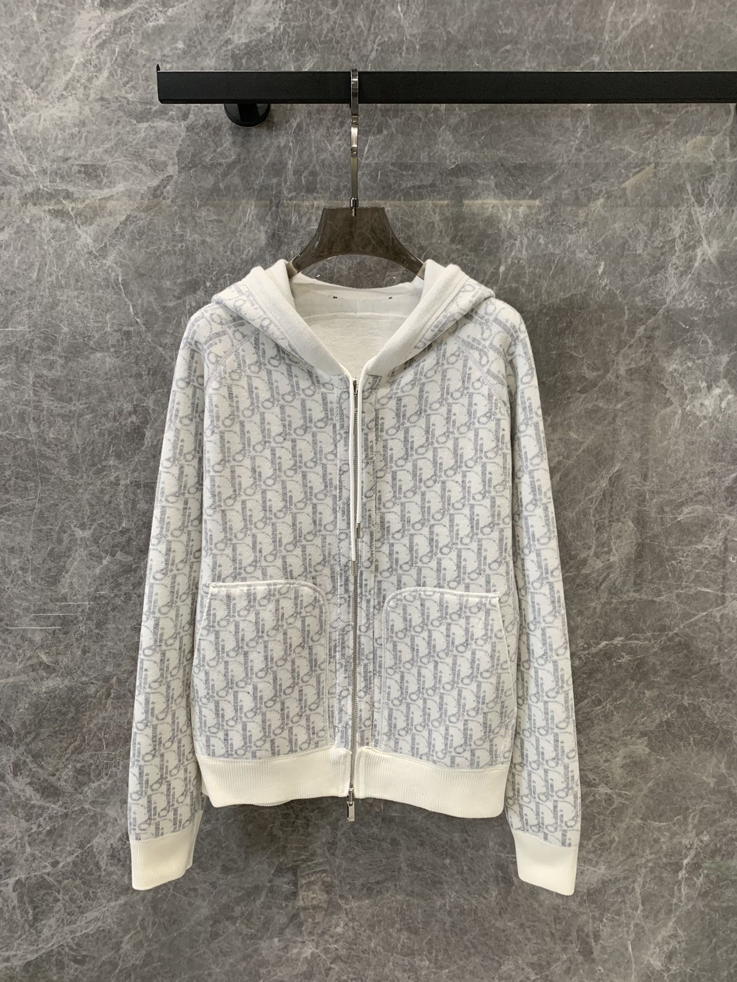 Dior 原單連帽開衫衛衣 滿版LOGO內襯款| 9 Dior 原單連帽開衫衛衣 滿版LOGO內襯款