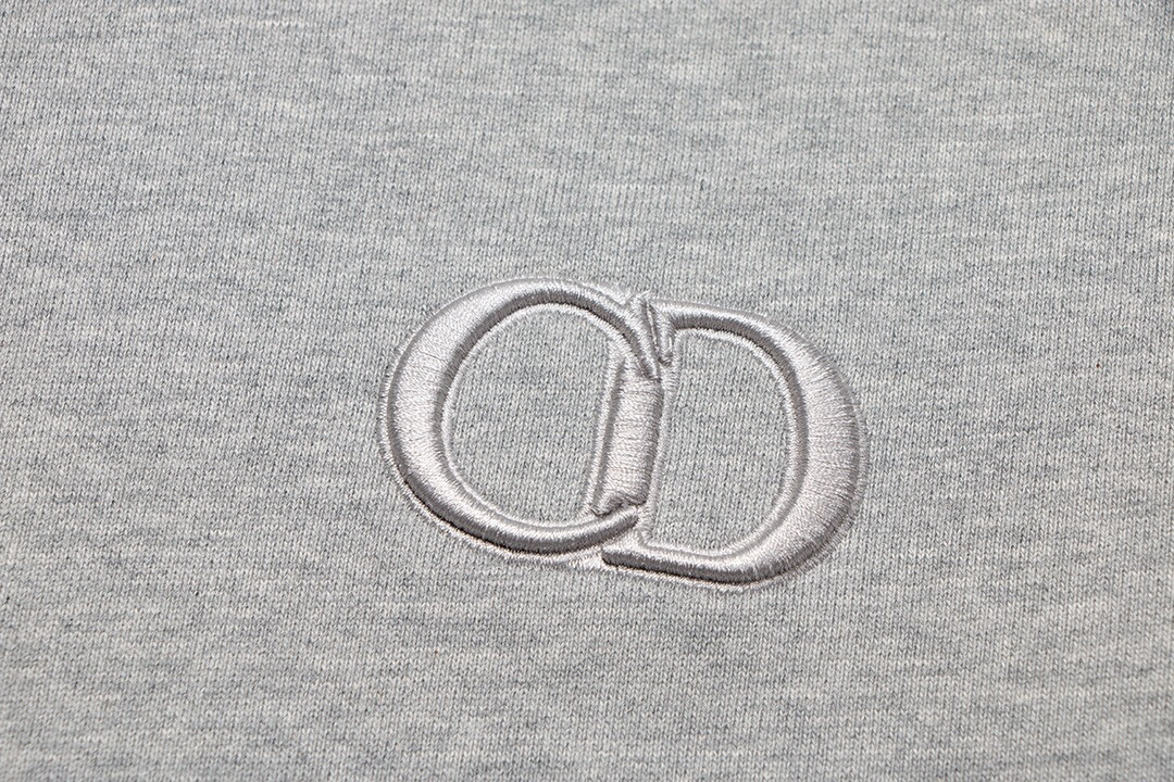 Dior A貨刺繡LOGO連帽衛衣 灰色寬鬆休閒款| 12 Dior A貨刺繡LOGO連帽衛衣 灰色寬鬆休閒款