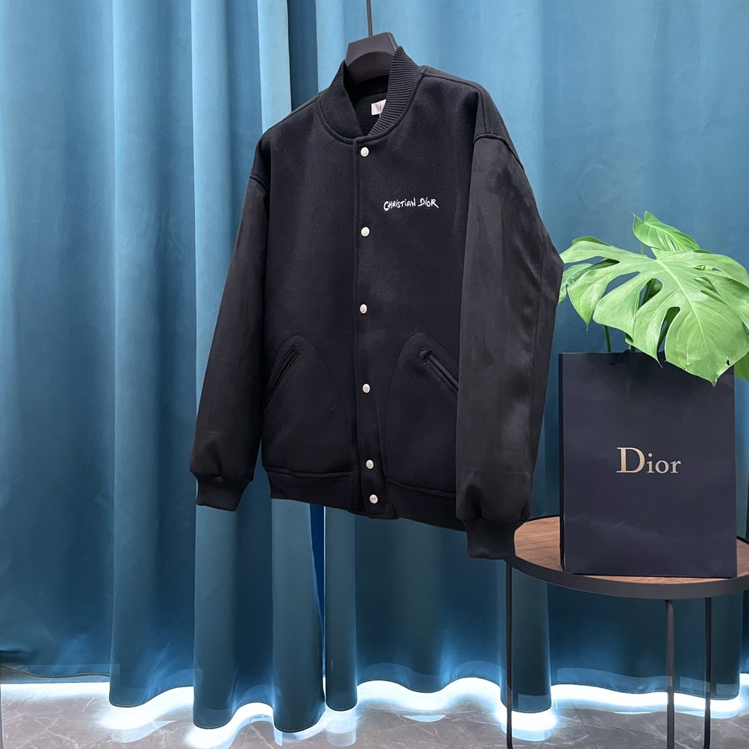 Dior 原單棒球外套 黑色簡約設計百搭款| 12 Dior 原單棒球外套 黑色簡約設計百搭款