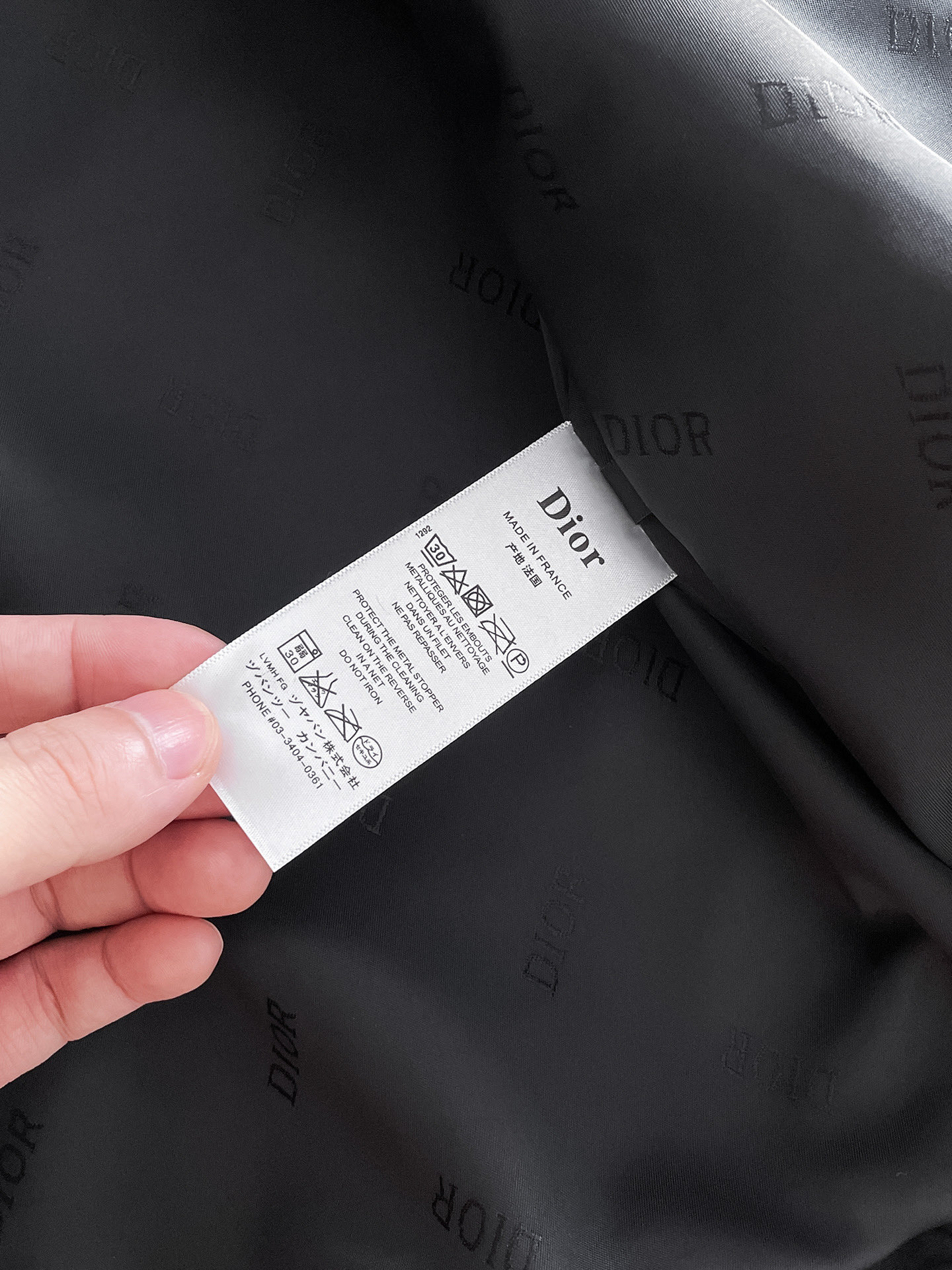 Dior 原單滿版LOGO外套 黑色翻領防風夾克