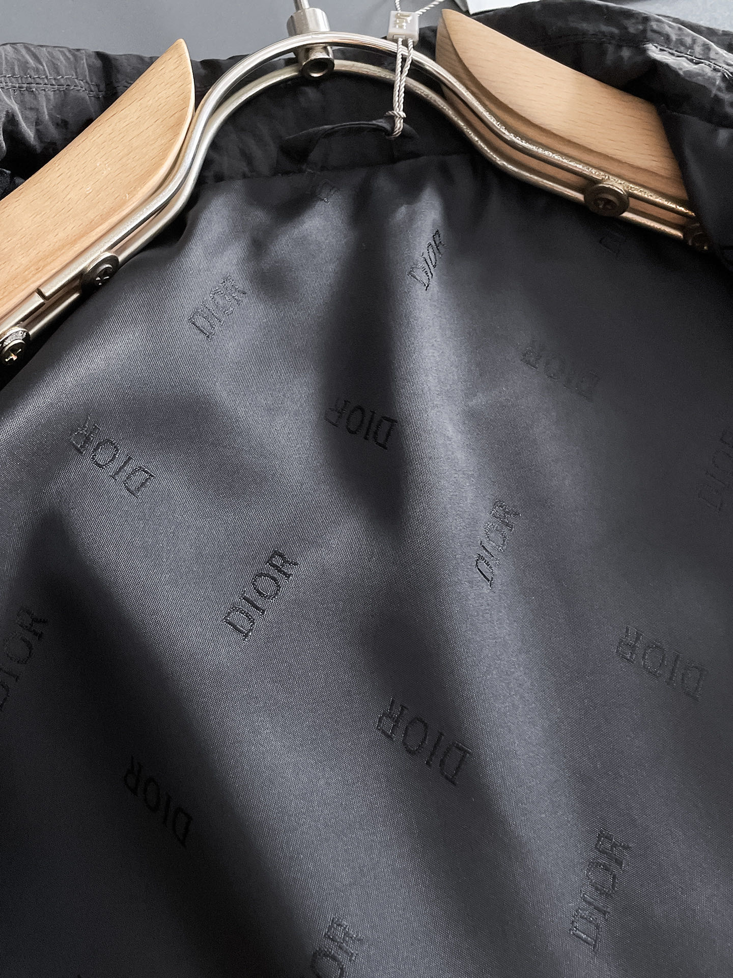 Dior 原單滿版LOGO外套 黑色翻領防風夾克