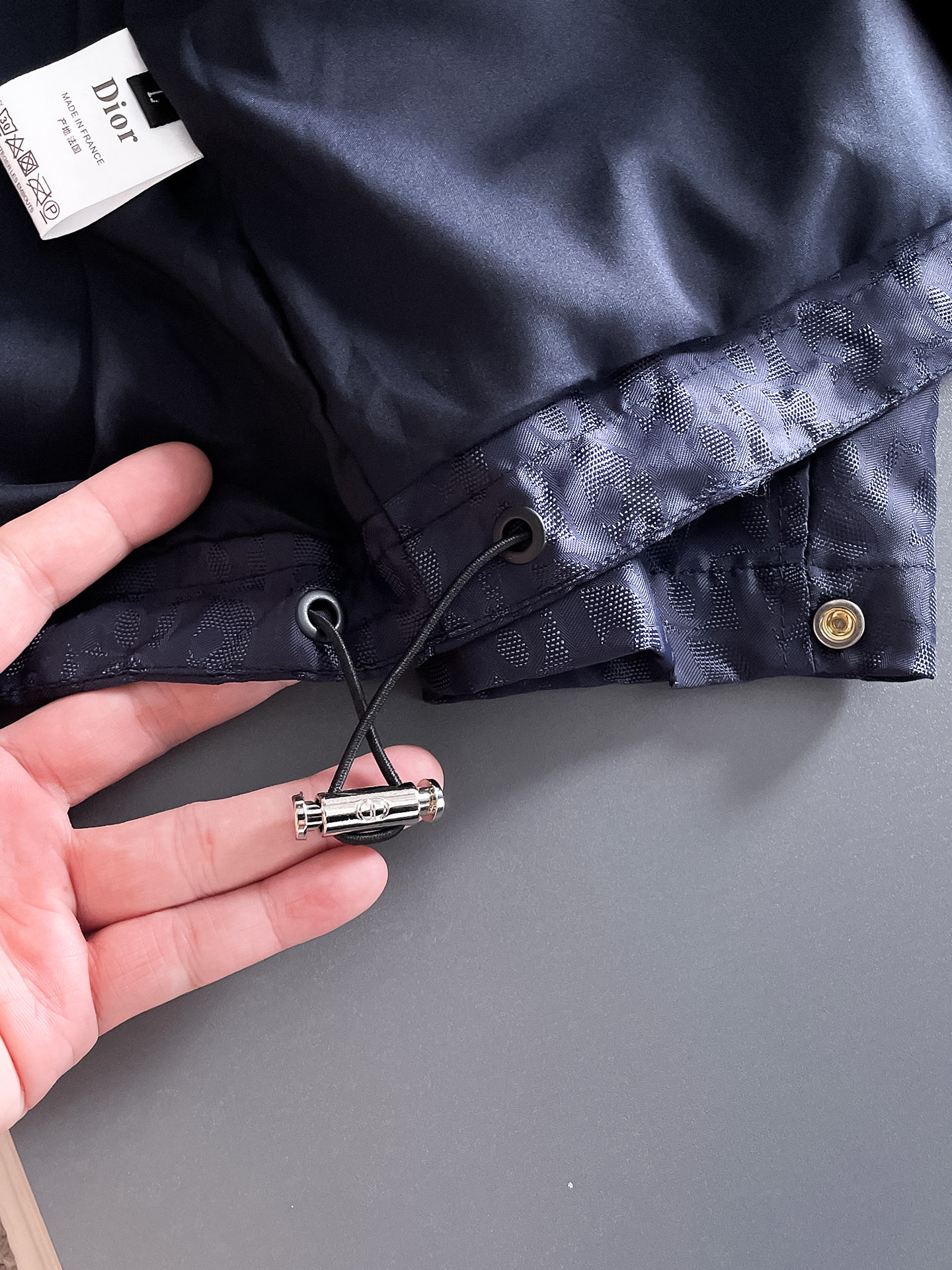 Dior A貨滿版LOGO防風外套 深藍色翻領款| 19 Dior A貨滿版LOGO防風外套 深藍色翻領款