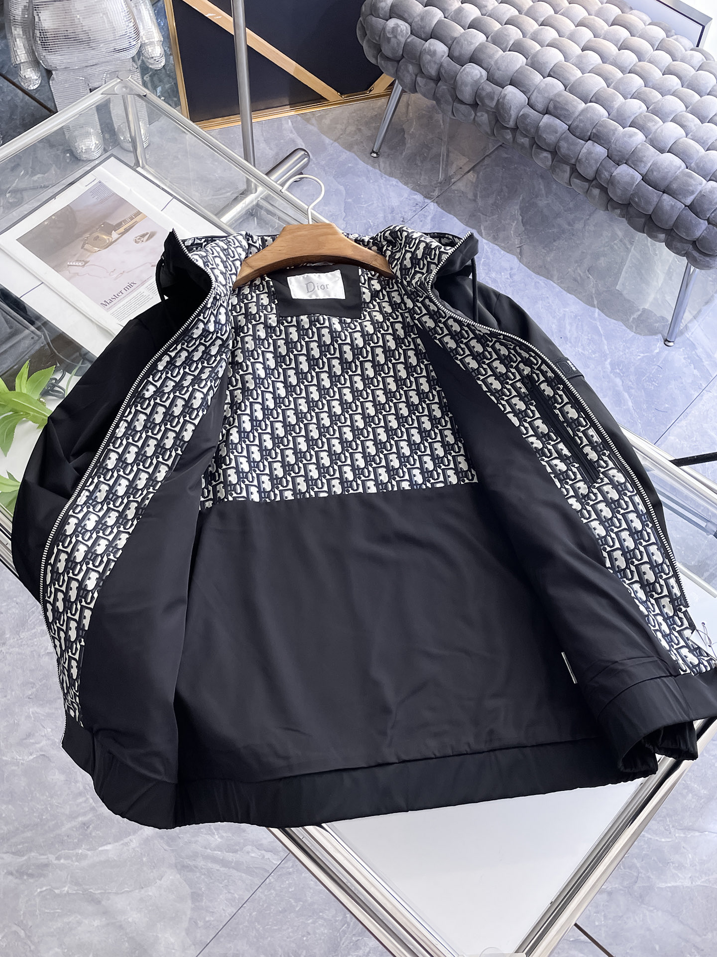 Dior 高仿連帽防風外套 黑色拉鍊夾克寬鬆版| 13 Dior 高仿連帽防風外套 黑色拉鍊夾克寬鬆版