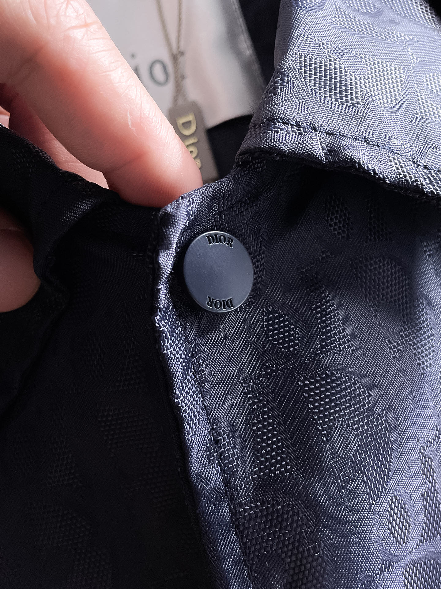Dior A貨滿版LOGO防風外套 深藍色翻領款| 11 Dior A貨滿版LOGO防風外套 深藍色翻領款
