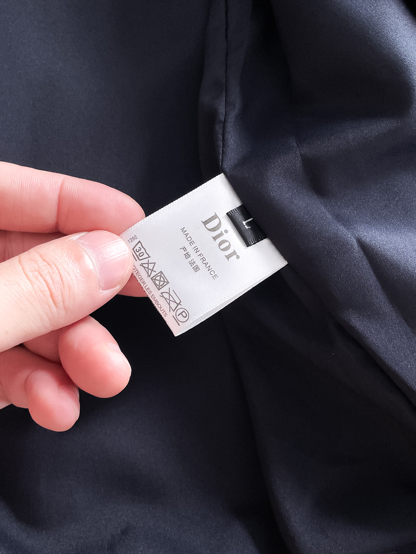 Dior A貨滿版LOGO防風外套 深藍色翻領款| 7 Dior A貨滿版LOGO防風外套 深藍色翻領款