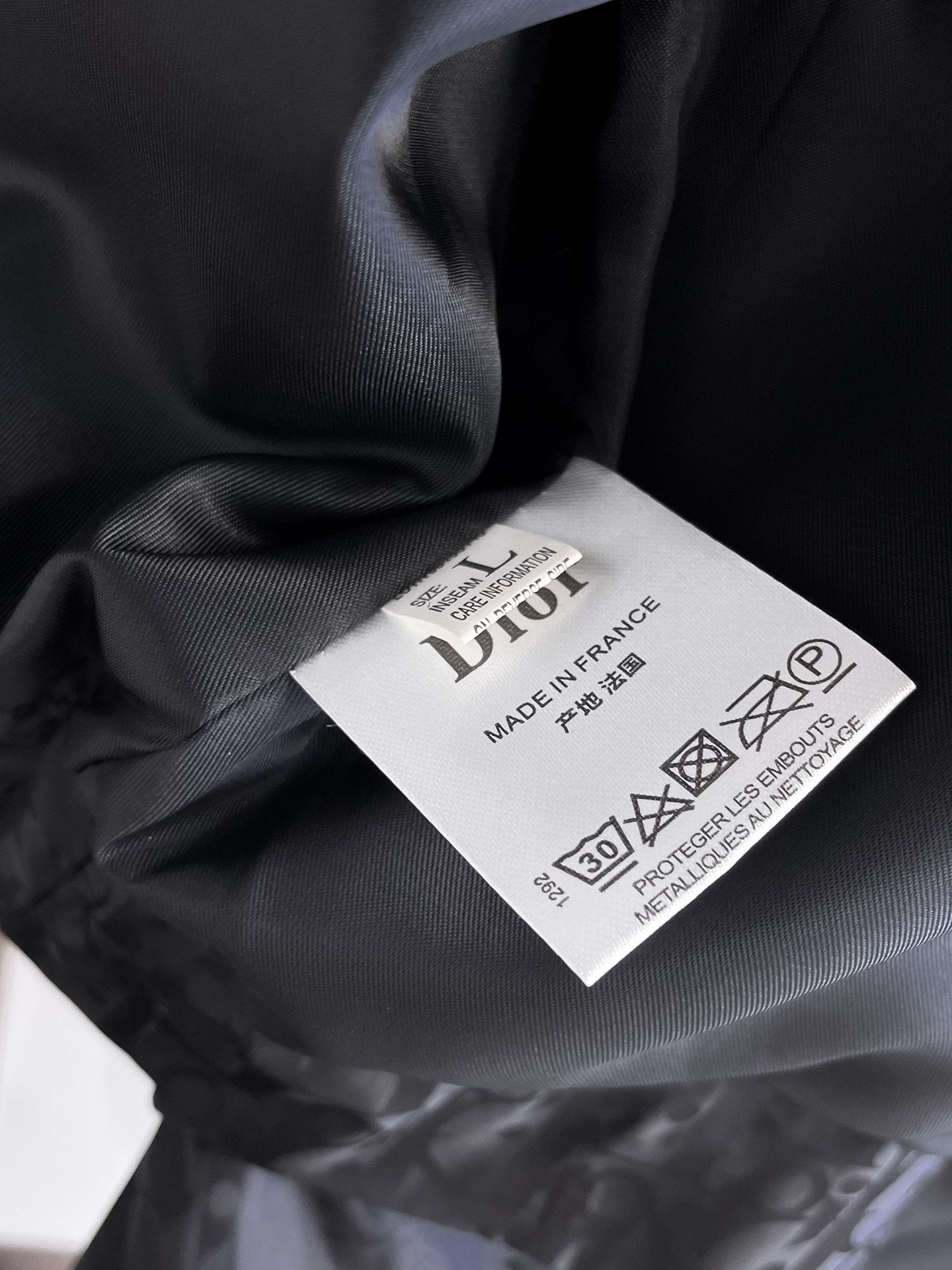 Dior 一比一滿版LOGO外套 黑色翻領拉鍊夾克
