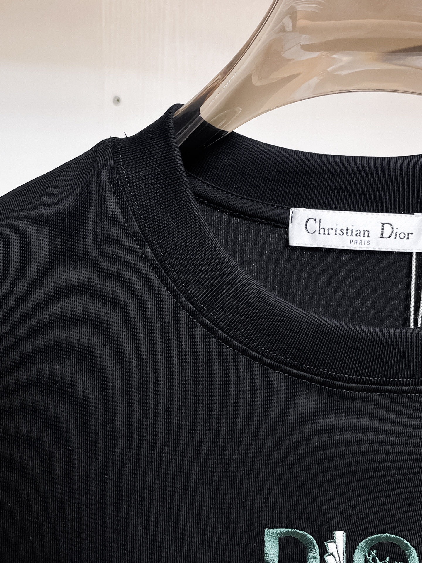 Dior 一比一短袖T恤 黑色滴墨字母潮流款| 11 Dior 一比一短袖T恤 黑色滴墨字母潮流款