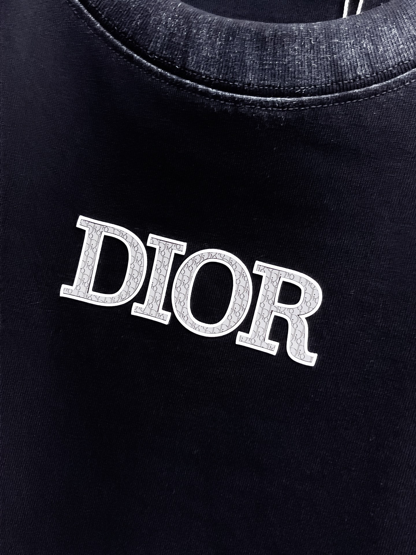 Dior A貨短袖T恤 做舊拼接邊設計字母款潮流款