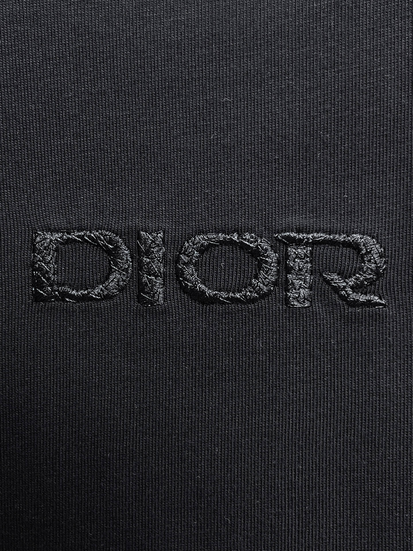Dior 原單短袖T恤 黑色同色刺繡簡約高端款| 12 Dior 原單短袖T恤 黑色同色刺繡簡約高端款