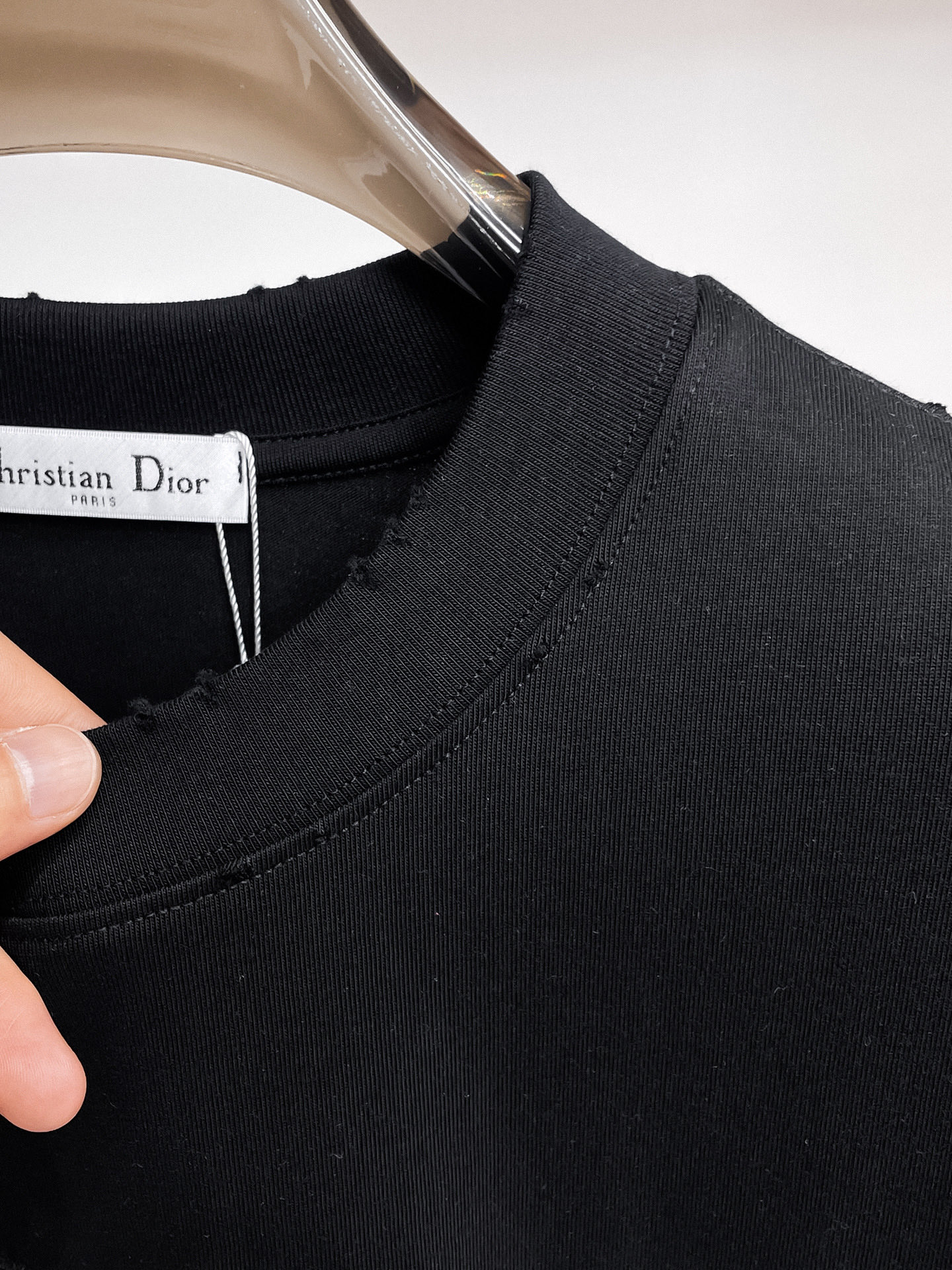 Dior 原單短袖T恤 黑色同色刺繡簡約高端款| 10 Dior 原單短袖T恤 黑色同色刺繡簡約高端款