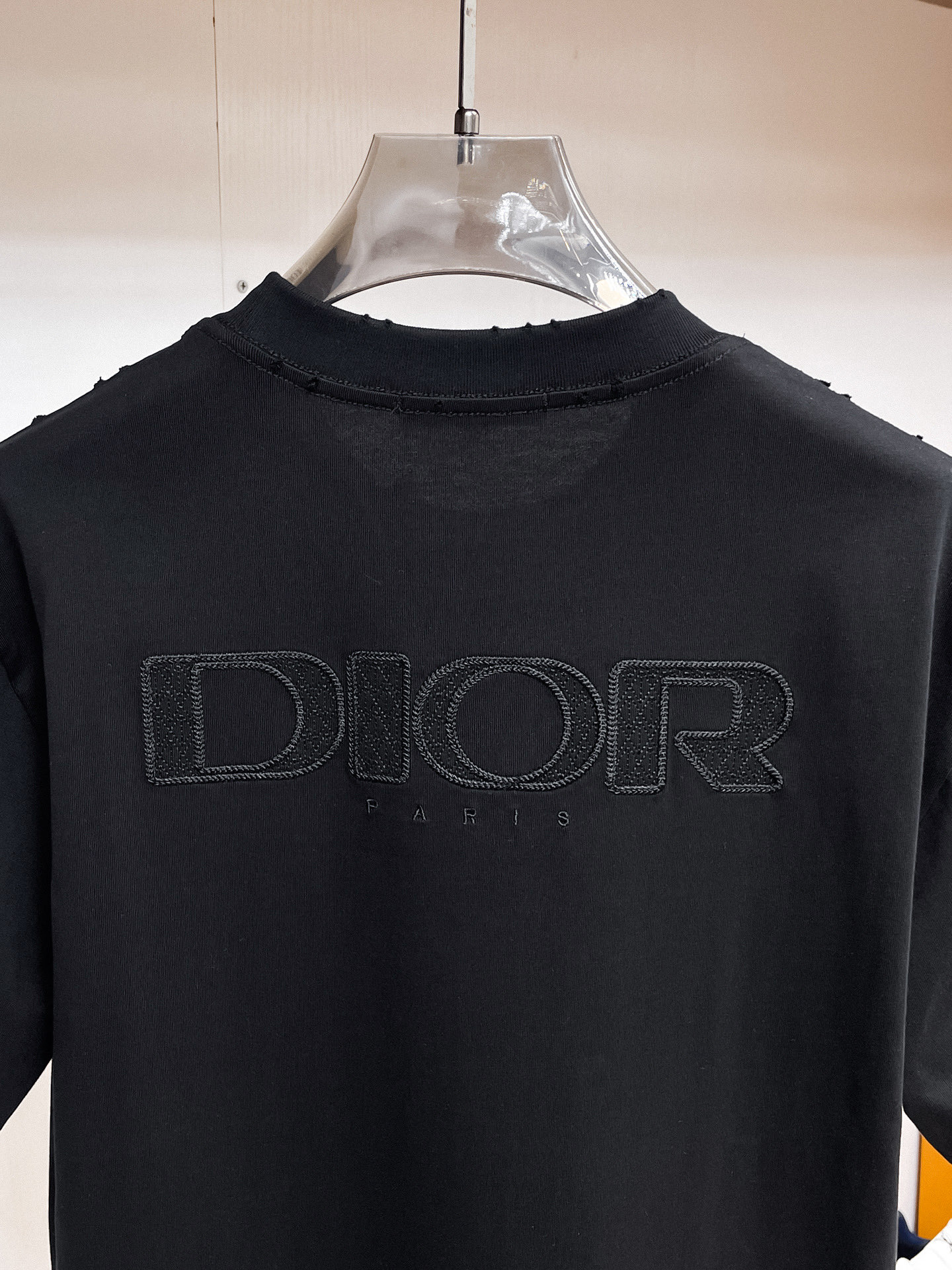 Dior 原單短袖T恤 黑色同色刺繡簡約高端款| 8 Dior 原單短袖T恤 黑色同色刺繡簡約高端款