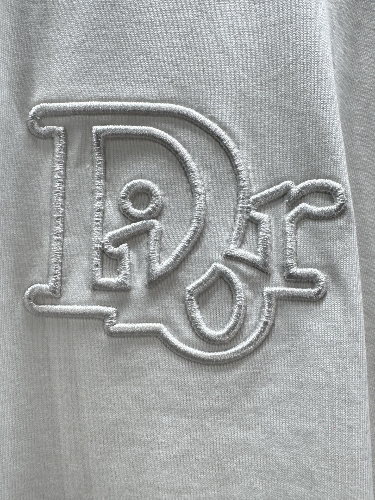 Dior A貨短袖T恤 字母壓紋袖標拼接設計潮流款| 12 Dior A貨短袖T恤 字母壓紋袖標拼接設計潮流款
