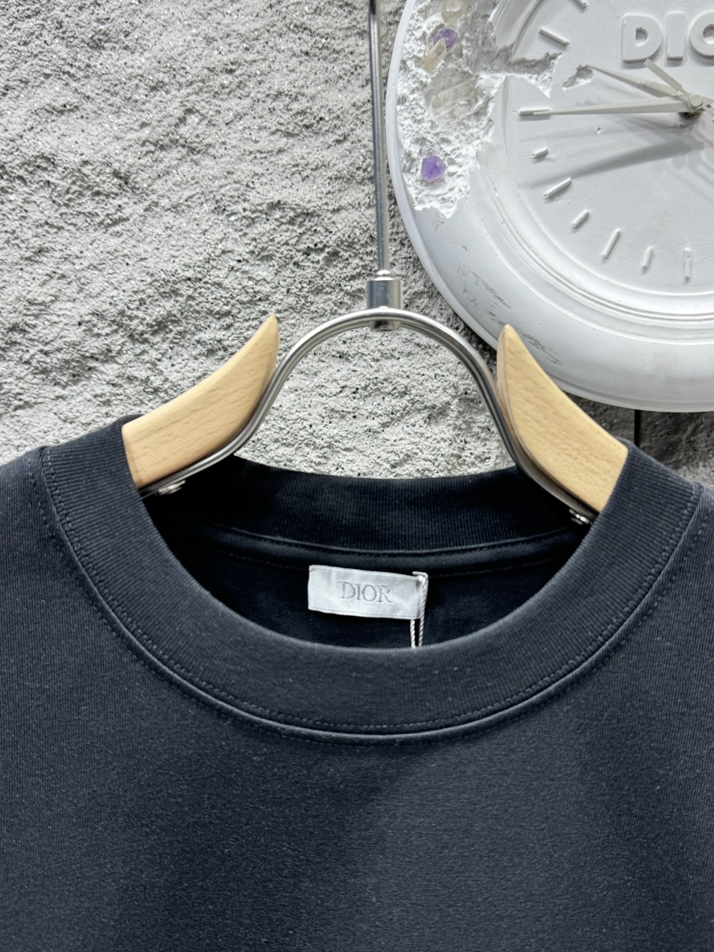 Dior 復刻短袖T恤 黑色字母簡約設計高級款| 14 Dior 復刻短袖T恤 黑色字母簡約設計高級款