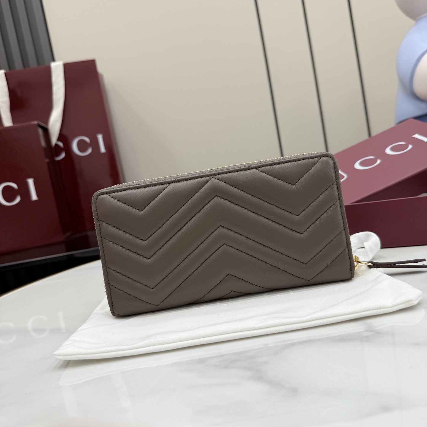 Gucci高仿GG Marmont拉鍊長夾女士款菱格紋復古百搭精品手拿包| 13 Gucci高仿GG Marmont拉鍊長夾女士款菱格紋復古百搭精品手拿包