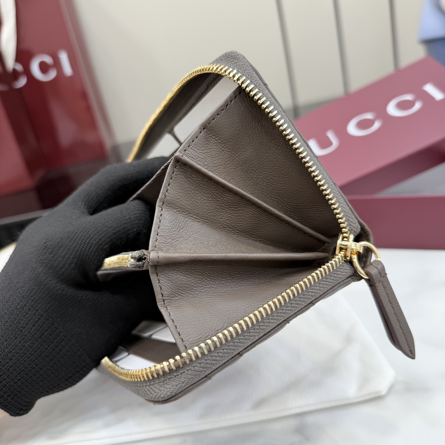 Gucci高仿GG Marmont拉鍊長夾女士款菱格紋復古百搭精品手拿包| 8 Gucci高仿GG Marmont拉鍊長夾女士款菱格紋復古百搭精品手拿包
