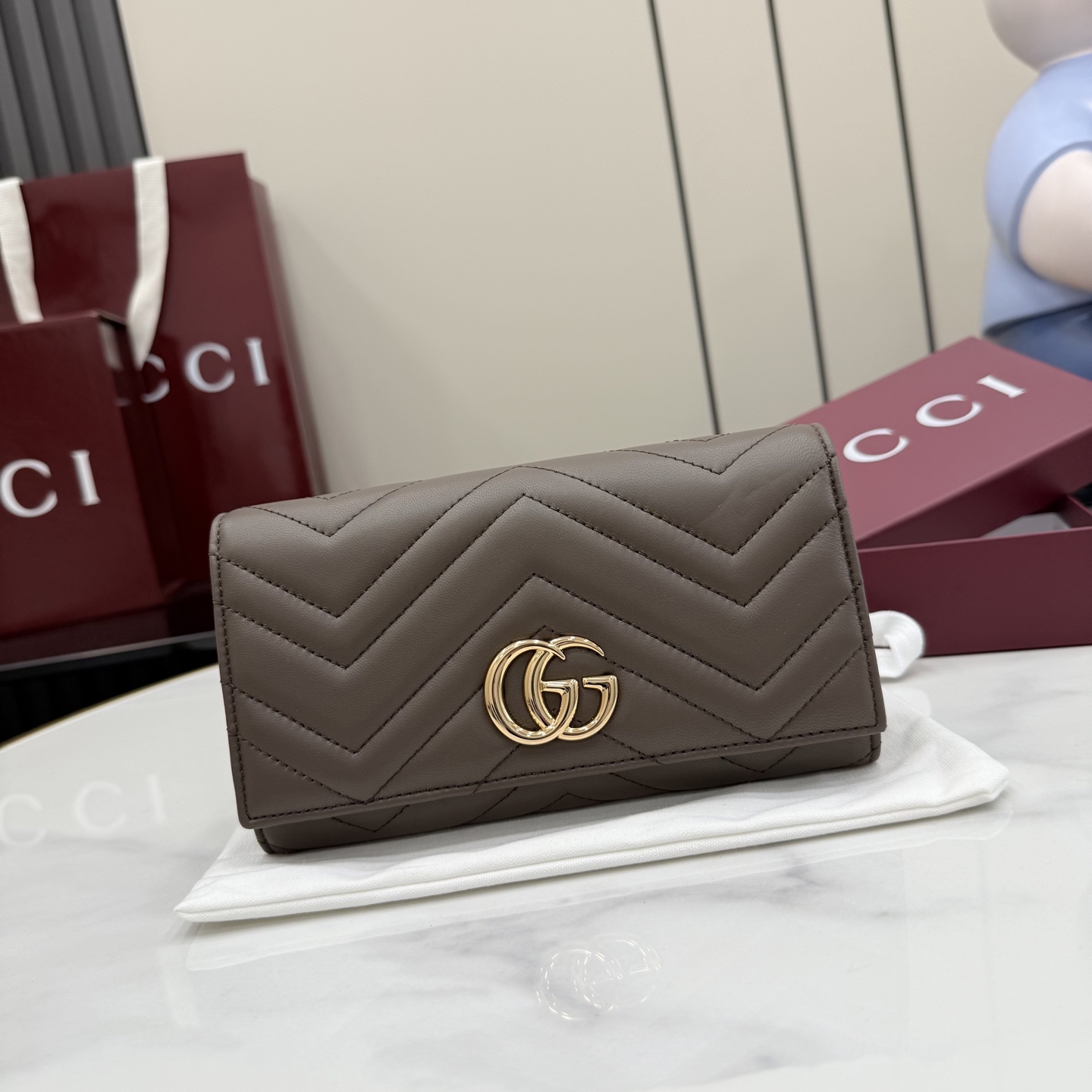 Gucci一比一壓紋雙G拉鍊長夾男士款商務簡約大容量精品錢包| 3 Gucci一比一壓紋雙G拉鍊長夾男士款商務簡約大容量精品錢包